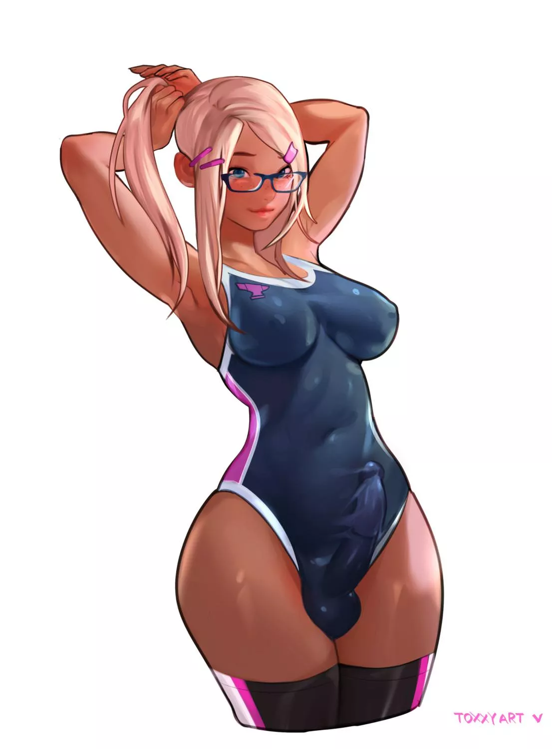 One-Piece Swimsuit Bulge (Toxxy) [Original]