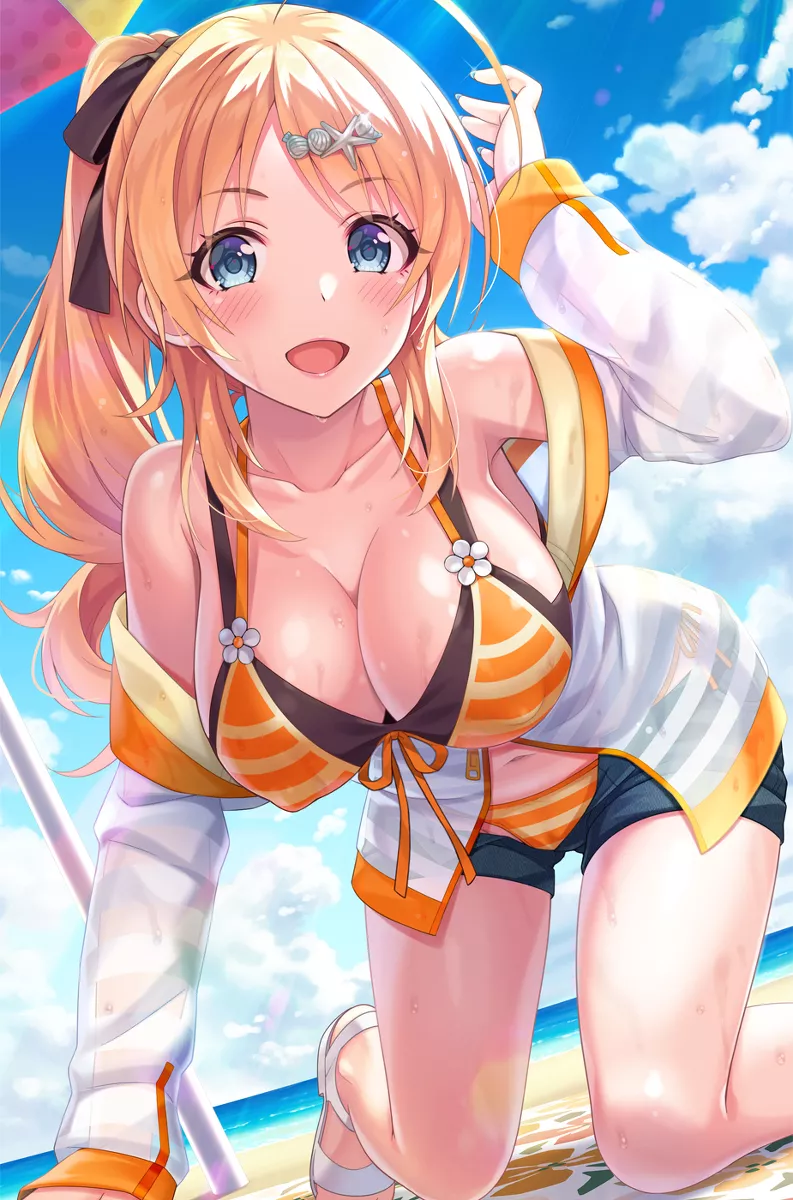 Orange you glad you're at the beach with Meguru? [Idolmaster Shiny Colors]