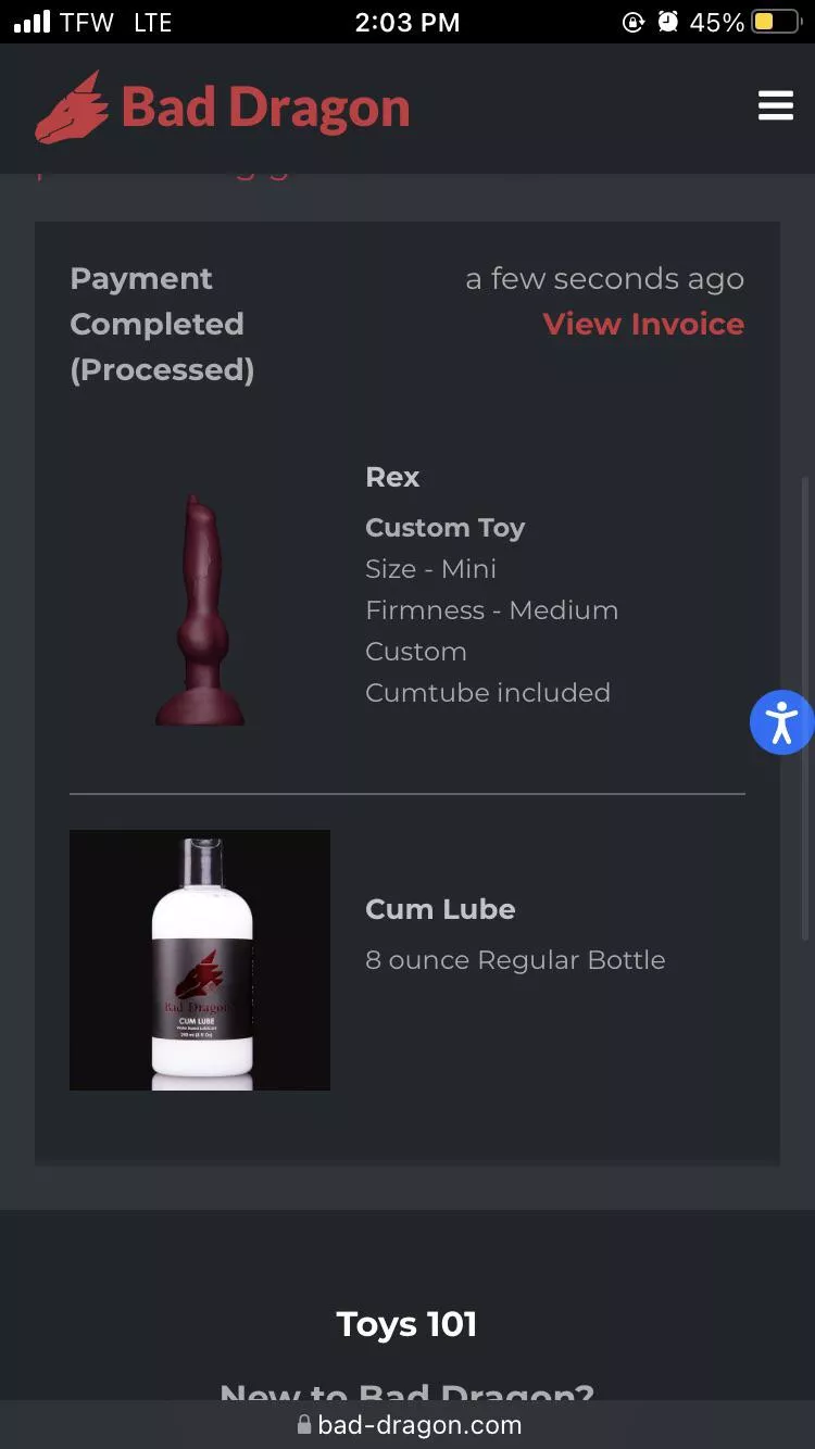 Ordered my first BD. Mini Rex with cumtube in merlot Iâ€™m so excited