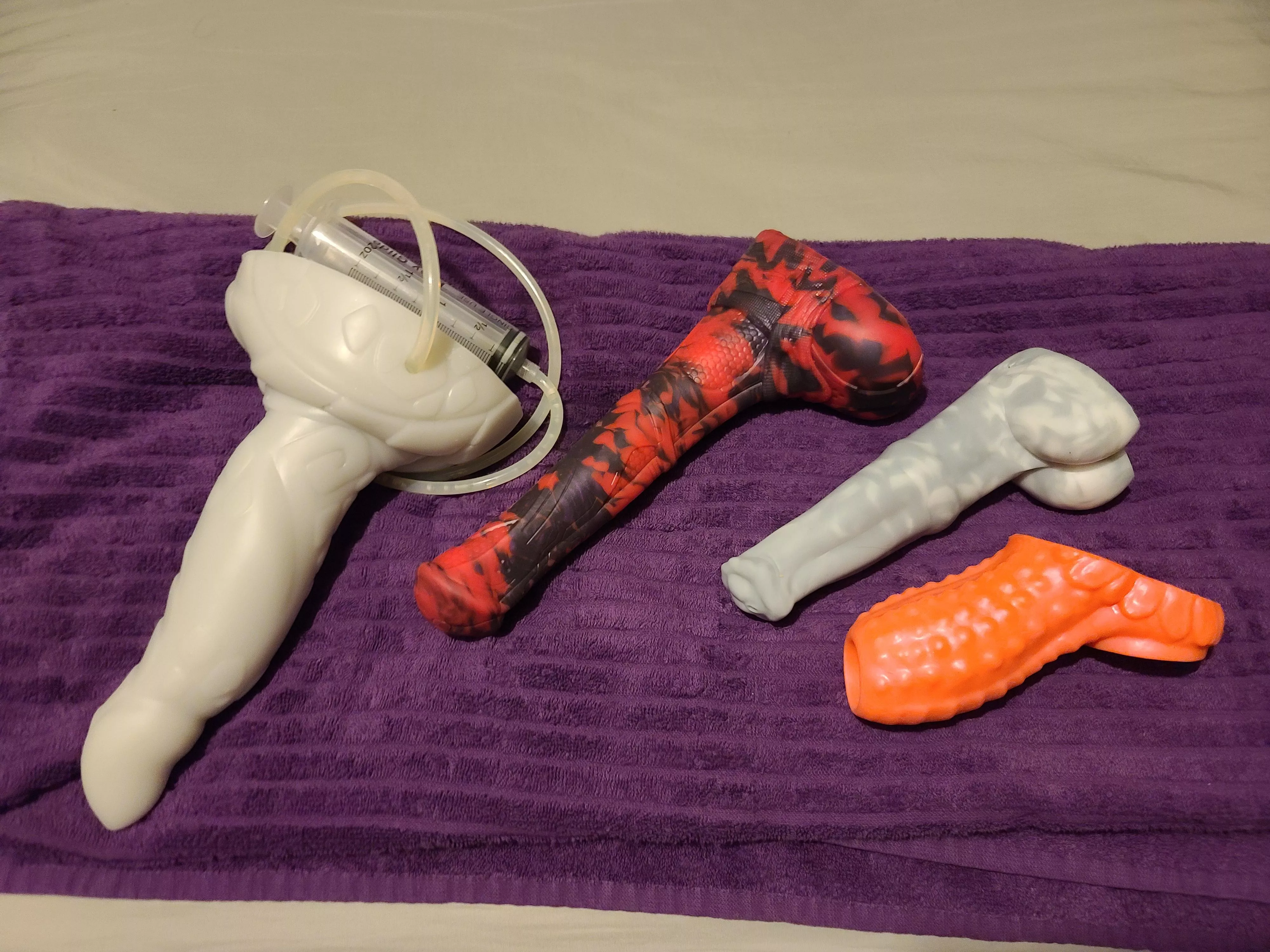 Our bad dragon toys so far. Have to say the pink and black is my favorite