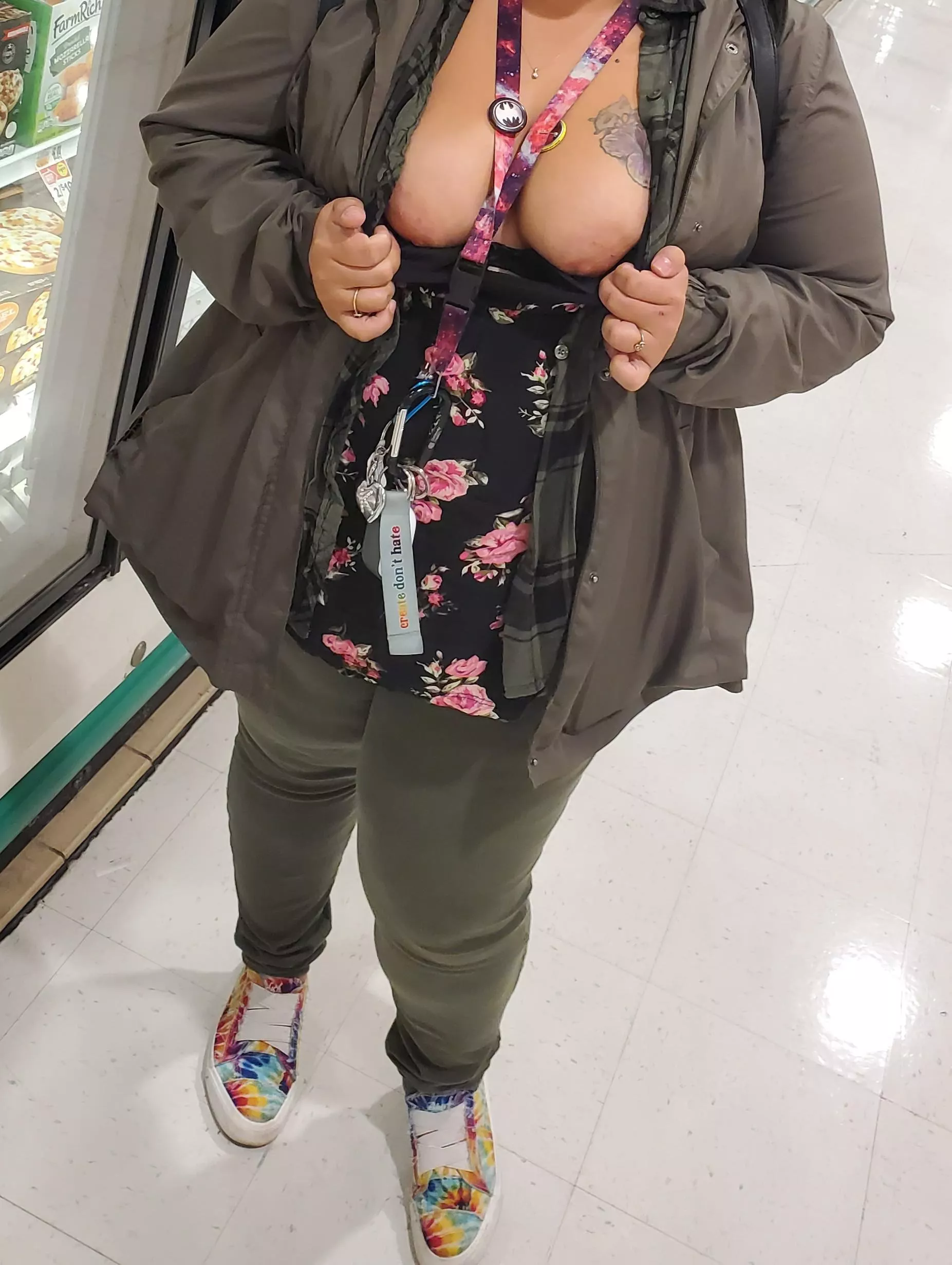 Out at the store showing off!