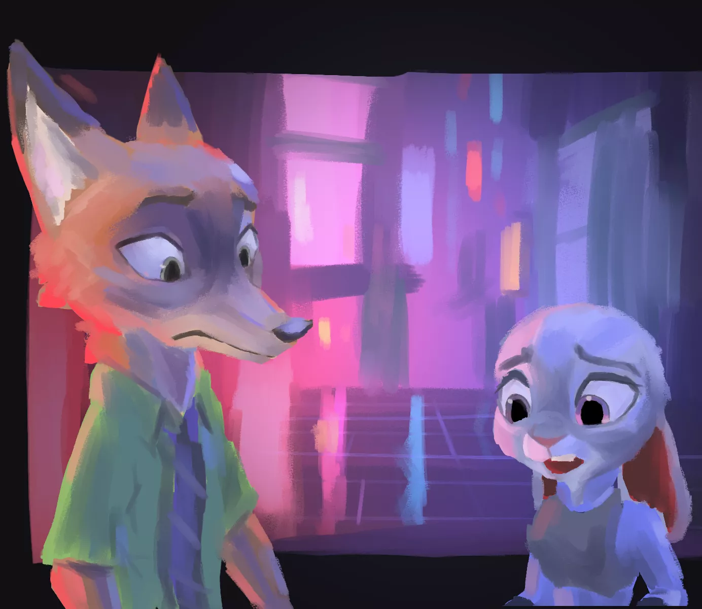 painted a lil zootopia thing :]