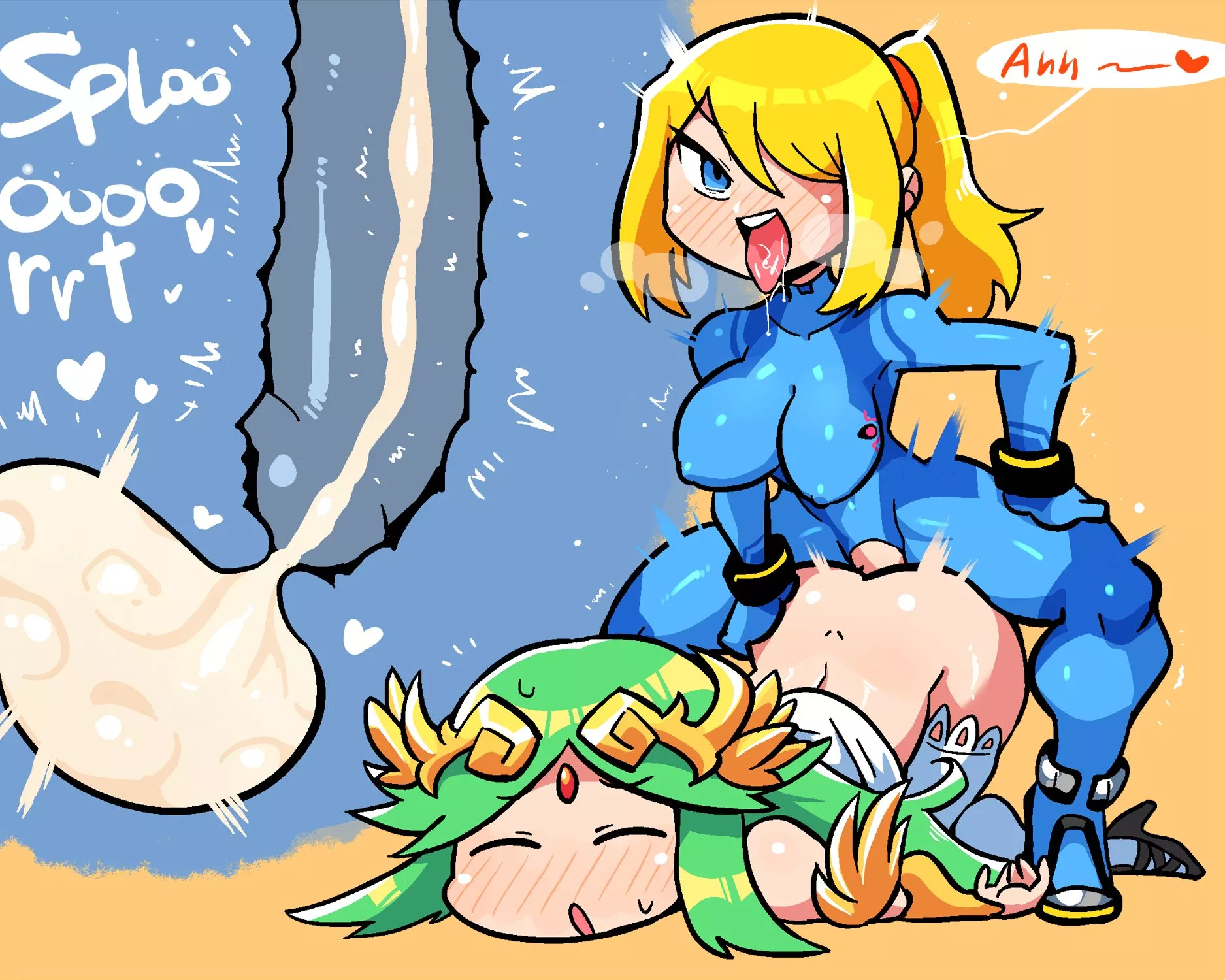 Palutena can only lie there and accept Samus' cock