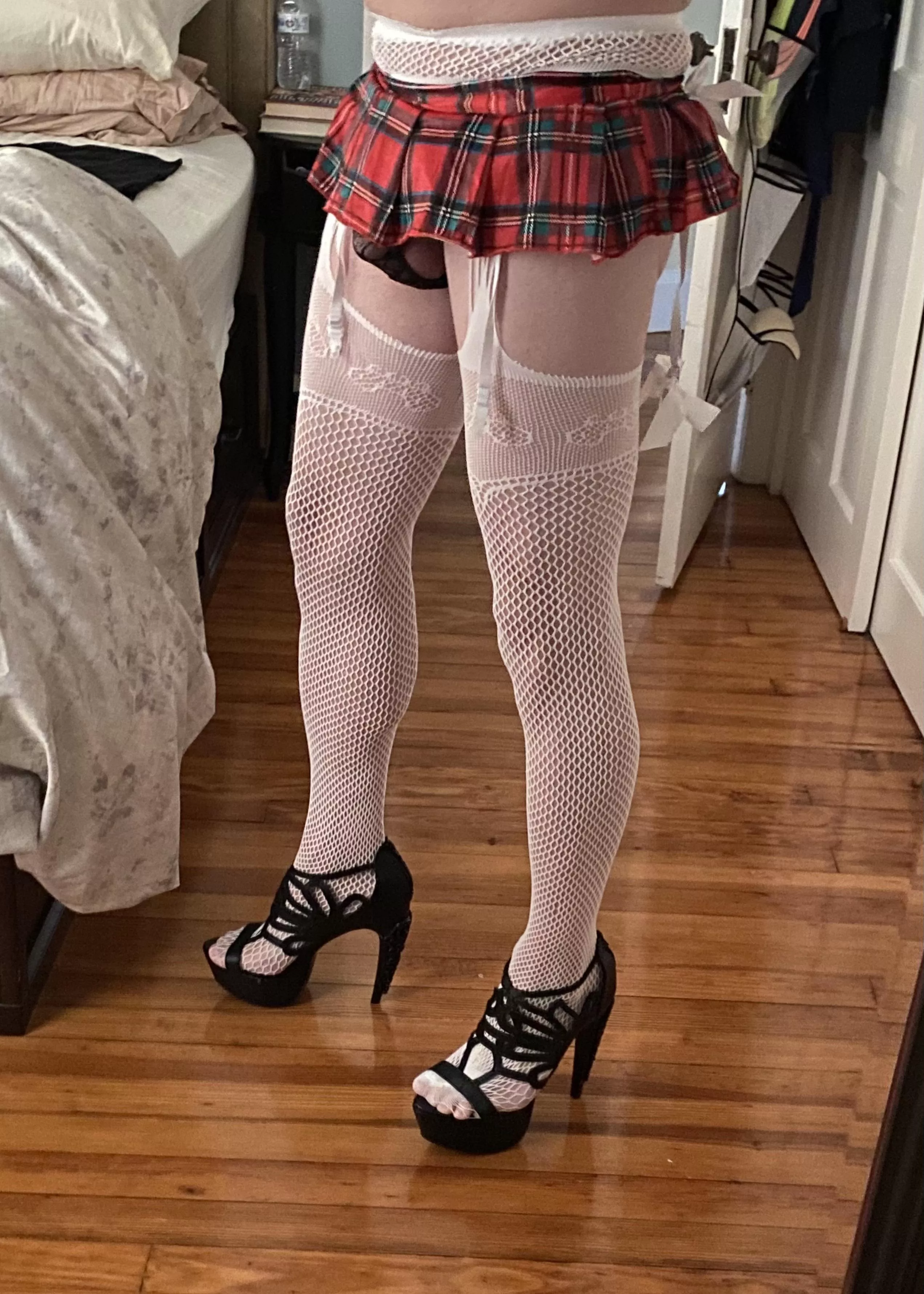 Panties under my short skirt