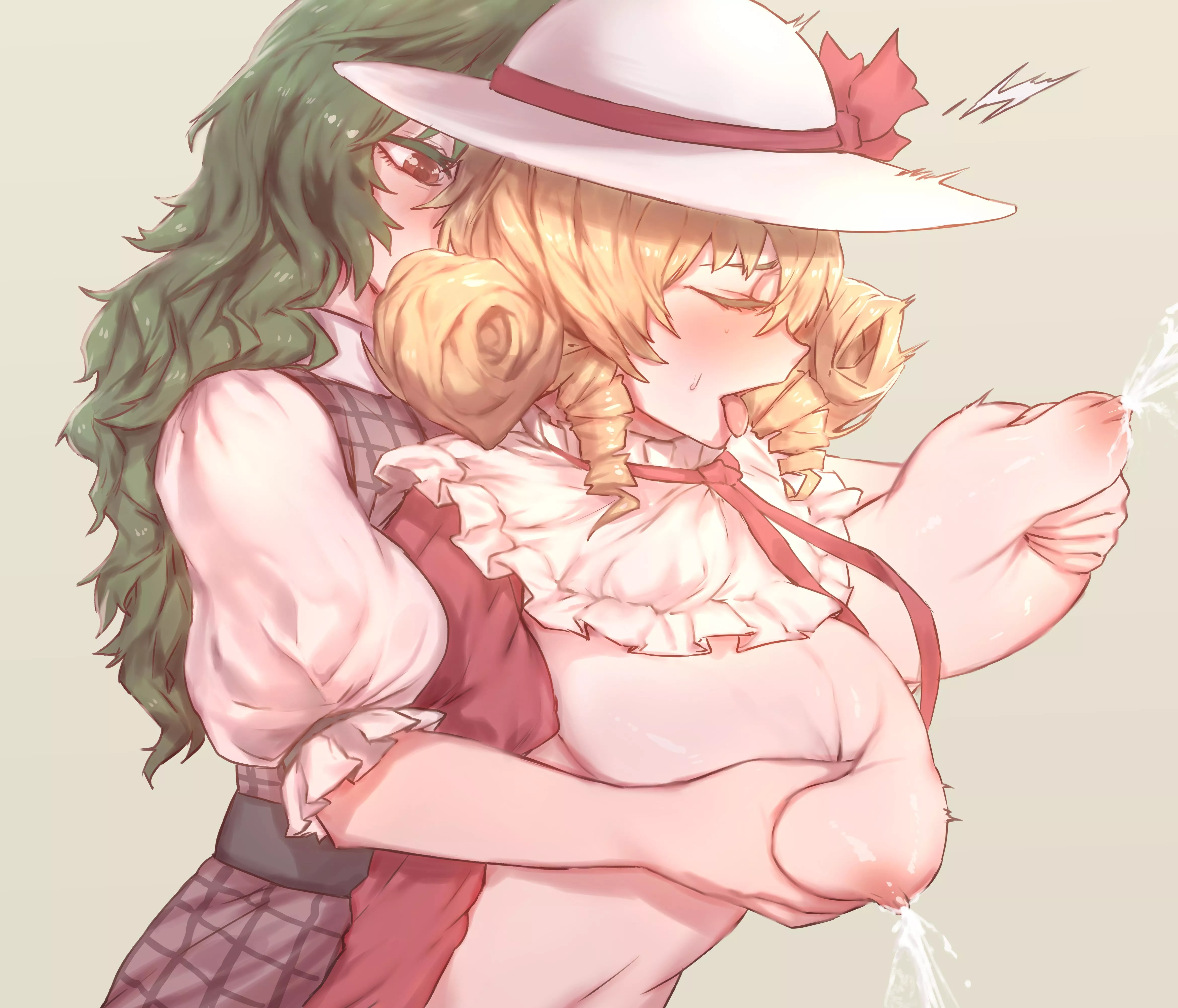 PC-98 Yuuka milking Elly [Yuri]