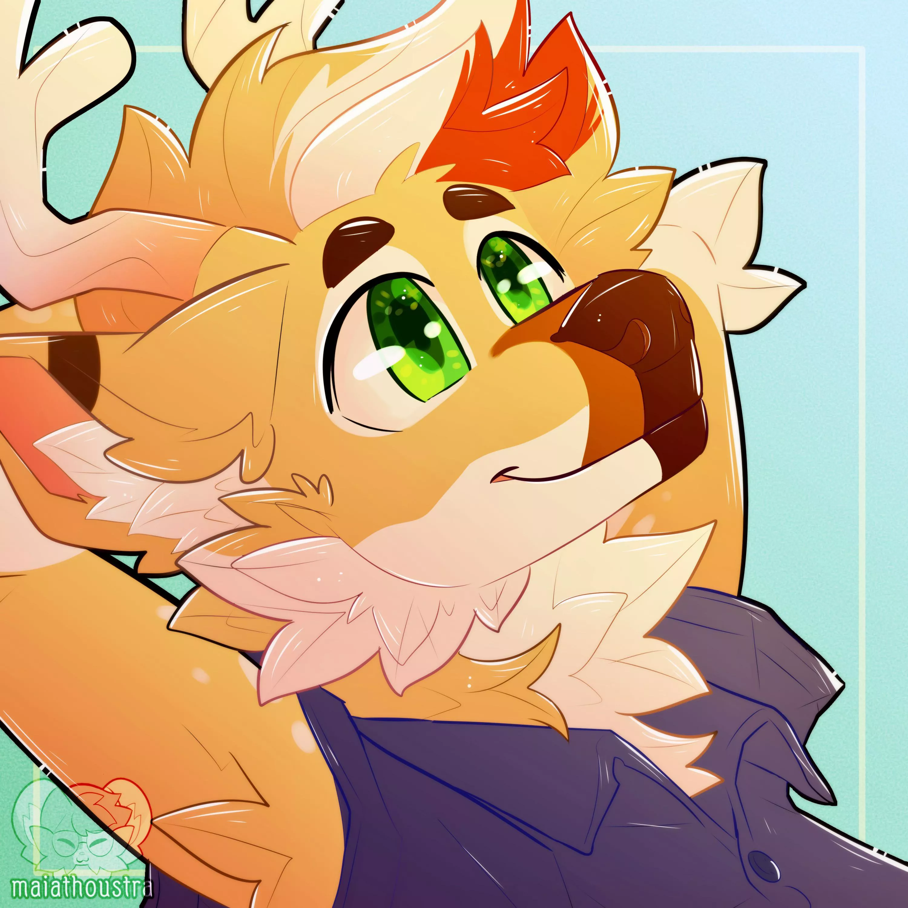 Peaceful deer ~ gift comm for Akira’s friend, art by me @maiathoustra