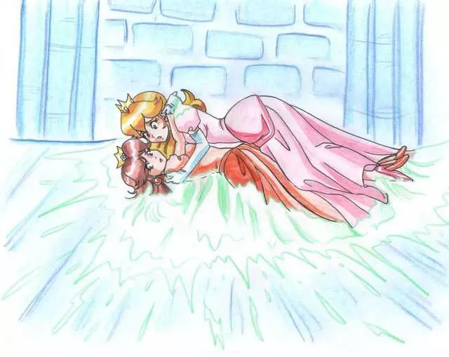 Peach and Daisy in a sticky situation