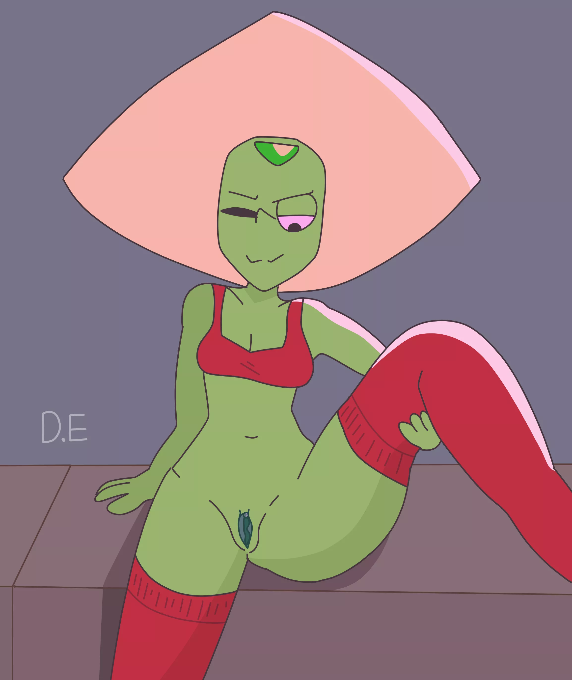 Peridot porn with gym clothes. Or lack of