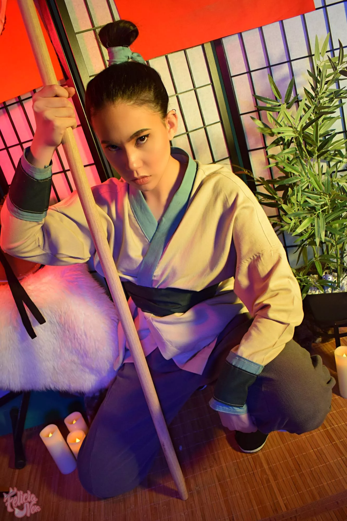 Ping cosplay from Mulan animated movie