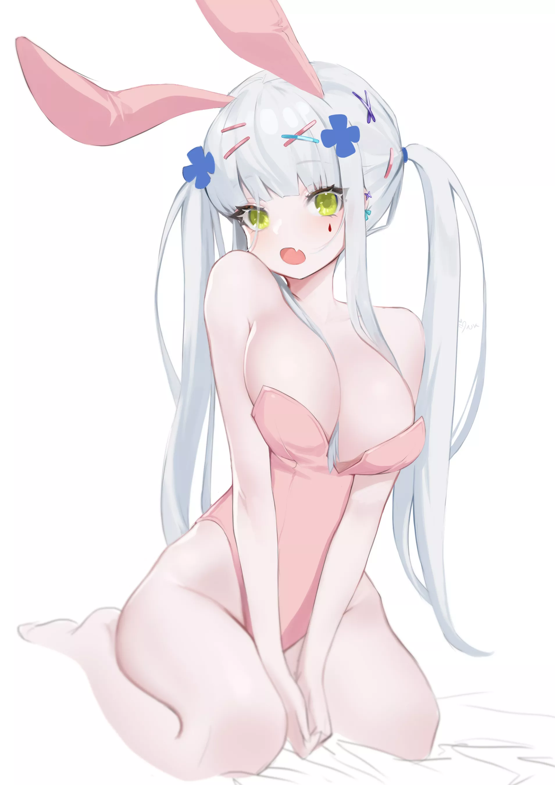 Pink bunny suit love