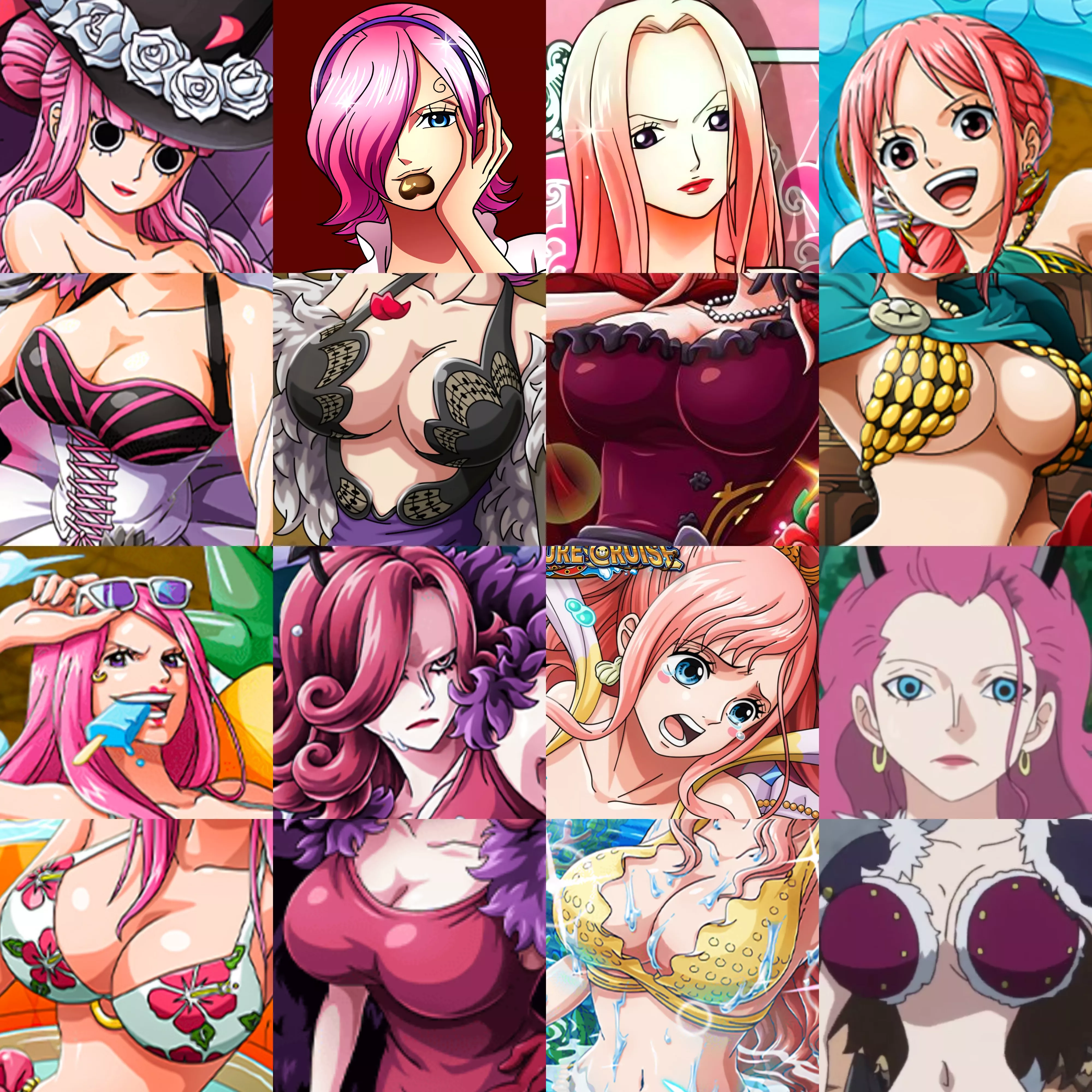 Pink Hair: Pick 3 Girls for some fun. (All images are official art from various media)