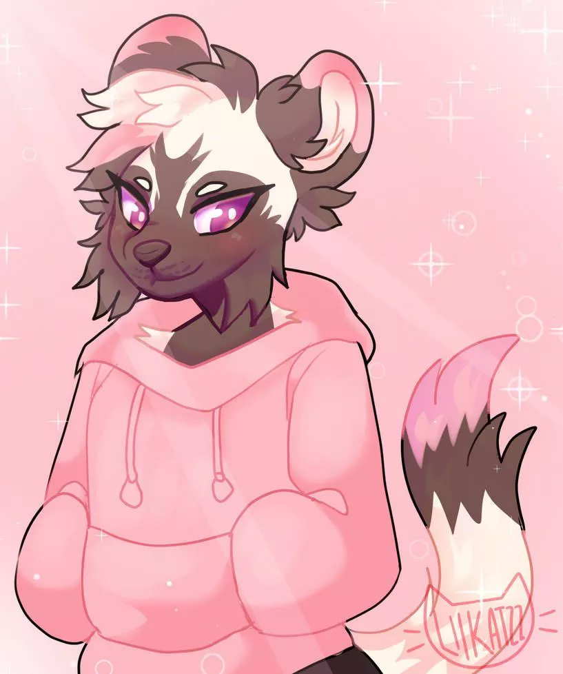 Pink sweater vibes (art by lilkatzz on twitter)