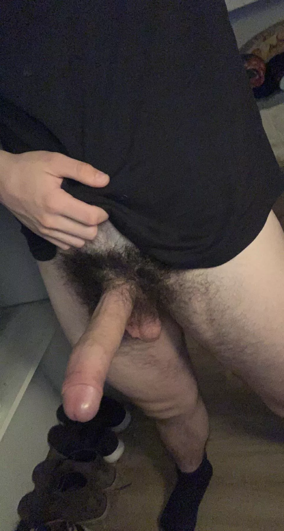 play with my black pubes