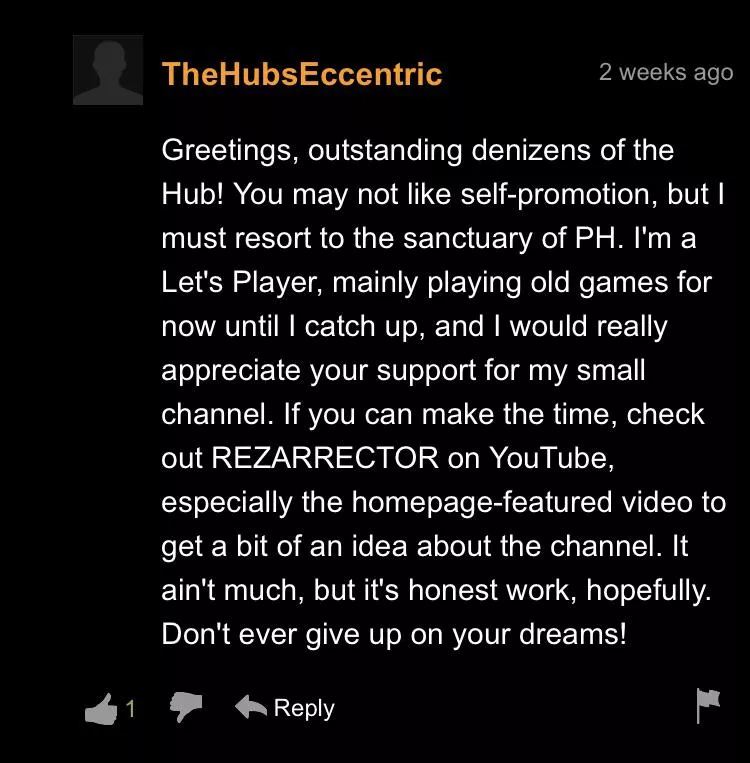 Plugging yt in ph comments damn