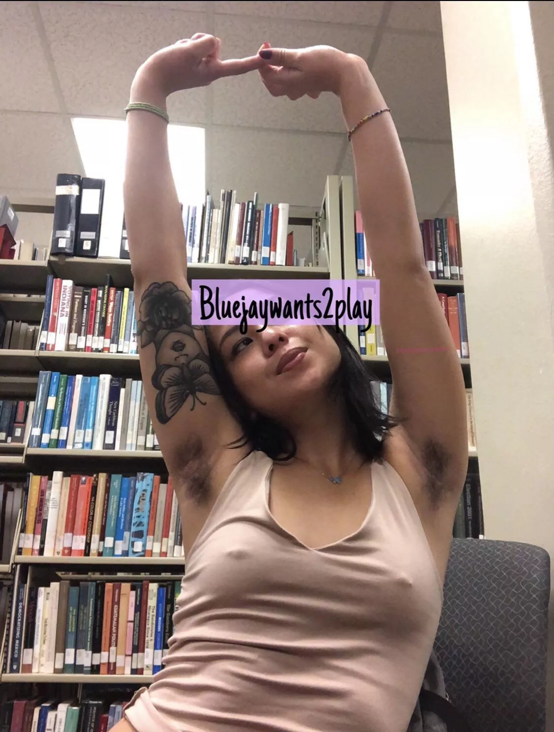 Pov: you catch me showing off my hairy pits at the school library 🤫 sshhh