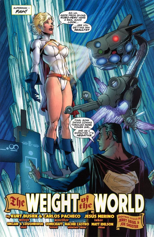 Power Girl getting scanned [Superman #662]