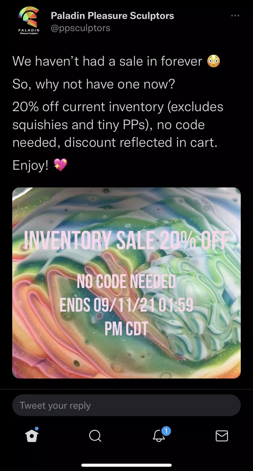 PPS is having 20% off all inventory!