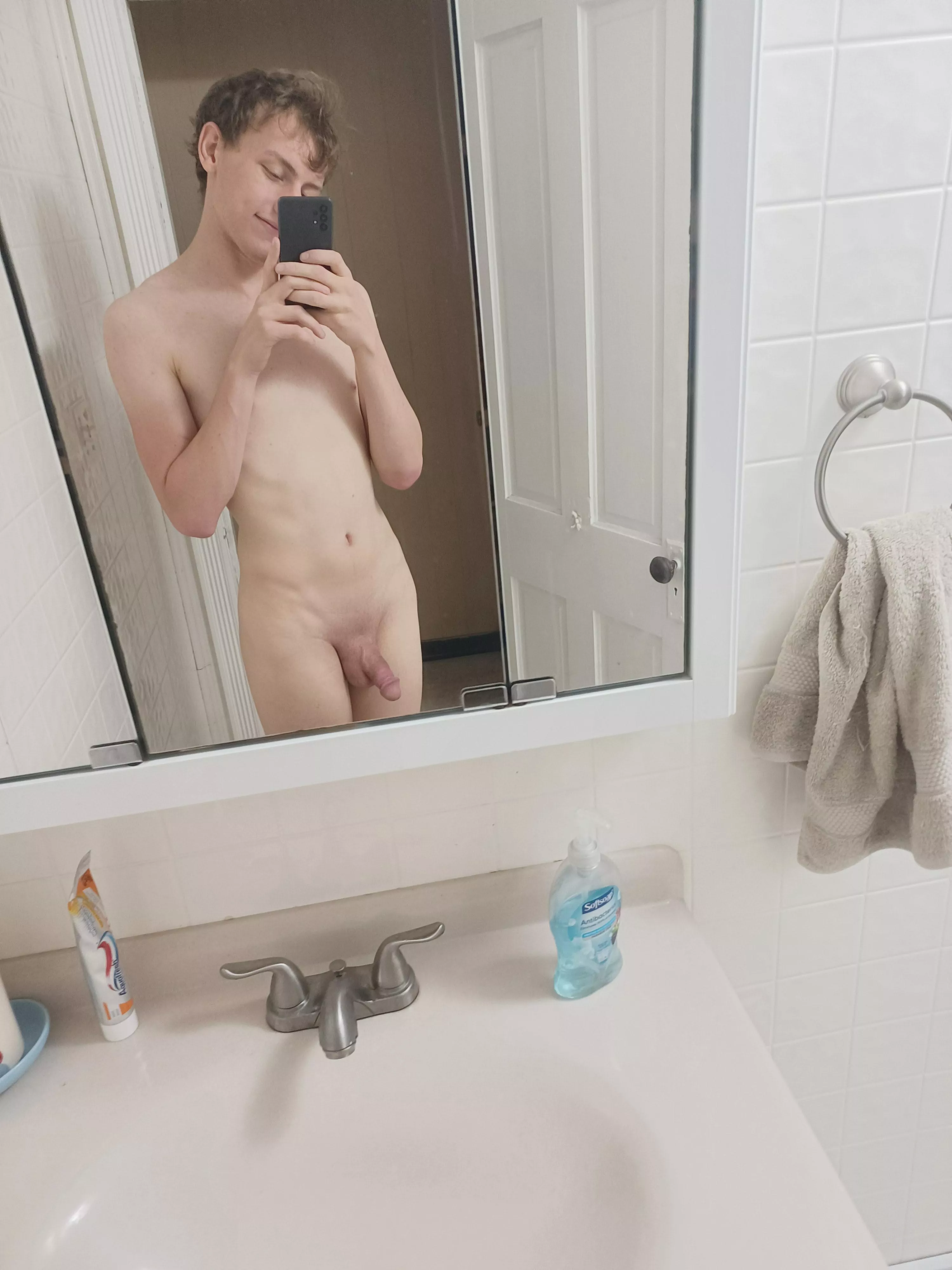 Pre-shower nude