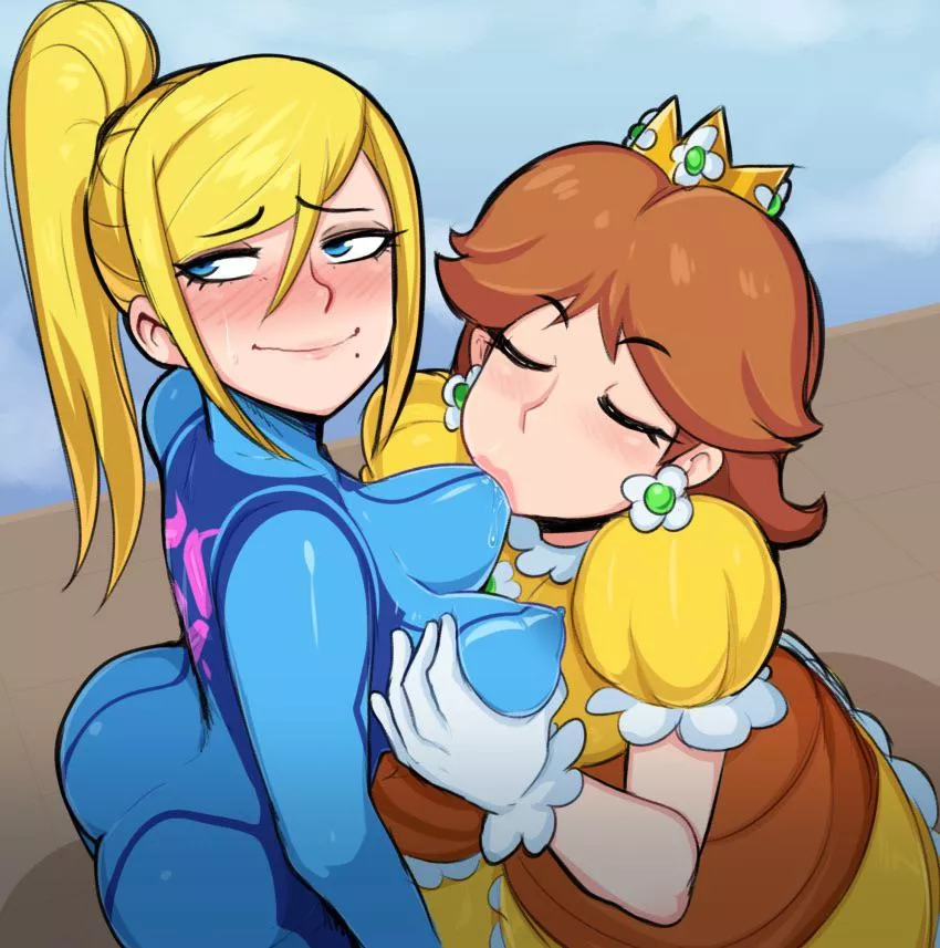 Princess Daisy x Samus Aran (Afrobull)