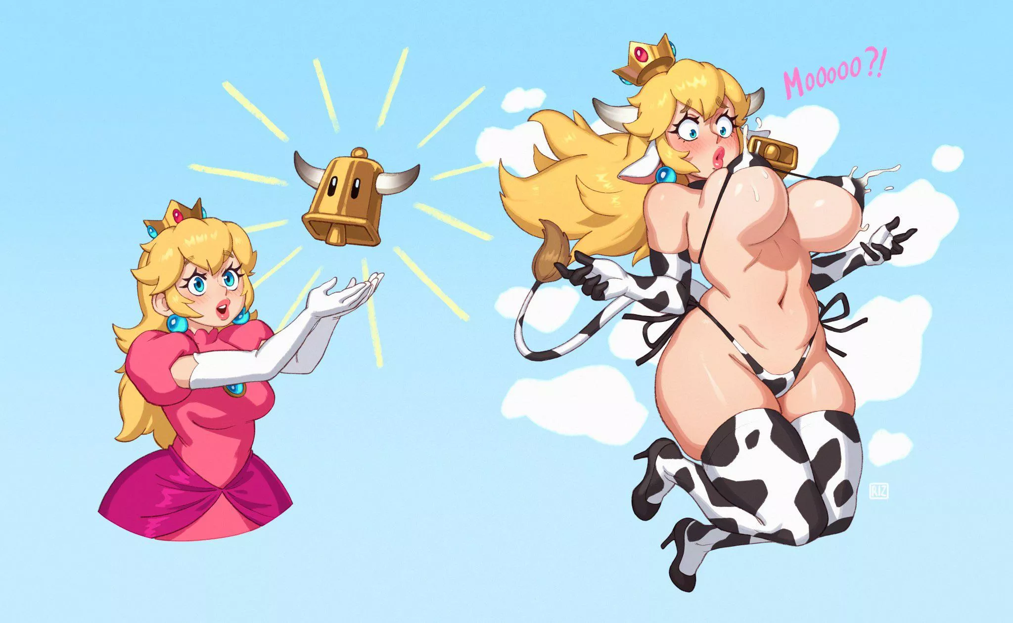 Princess Peach discovered a new power-up (Rizdraws) [Nintendo]