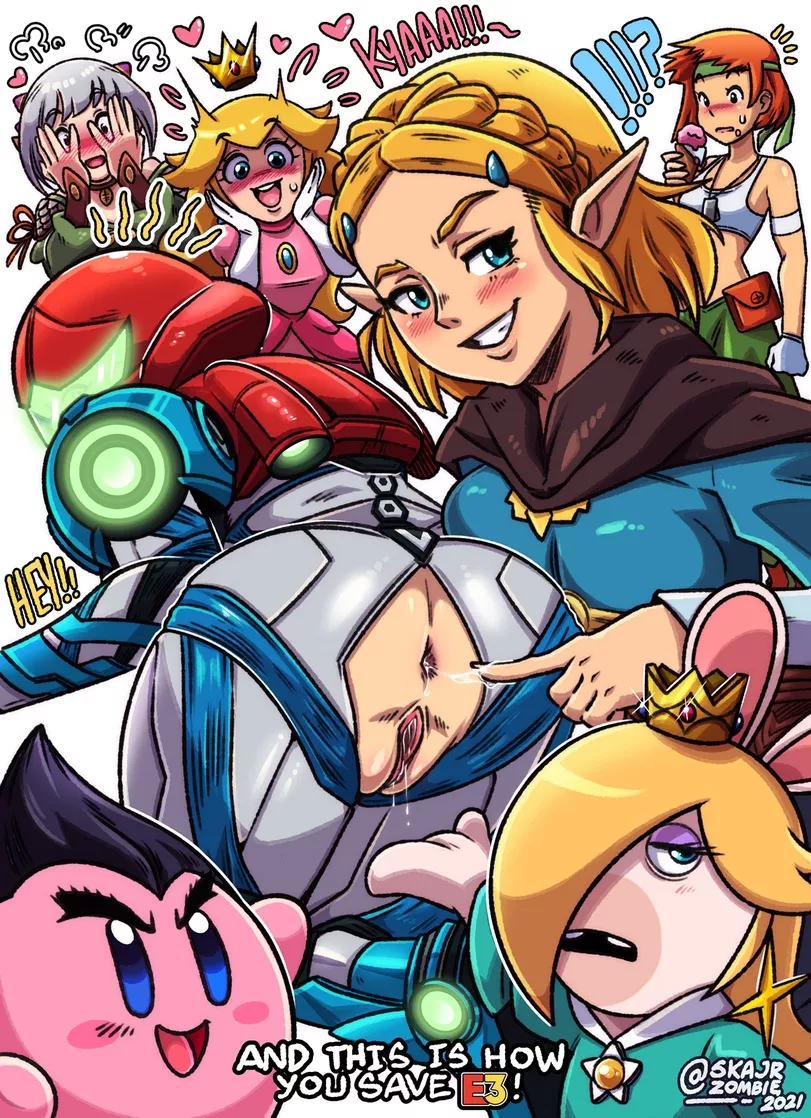 Princess Zelda, Samus Aran and many other Nintendo heroes (skajrzombie) [The legend of Zelda; Metroid; Nintendo]