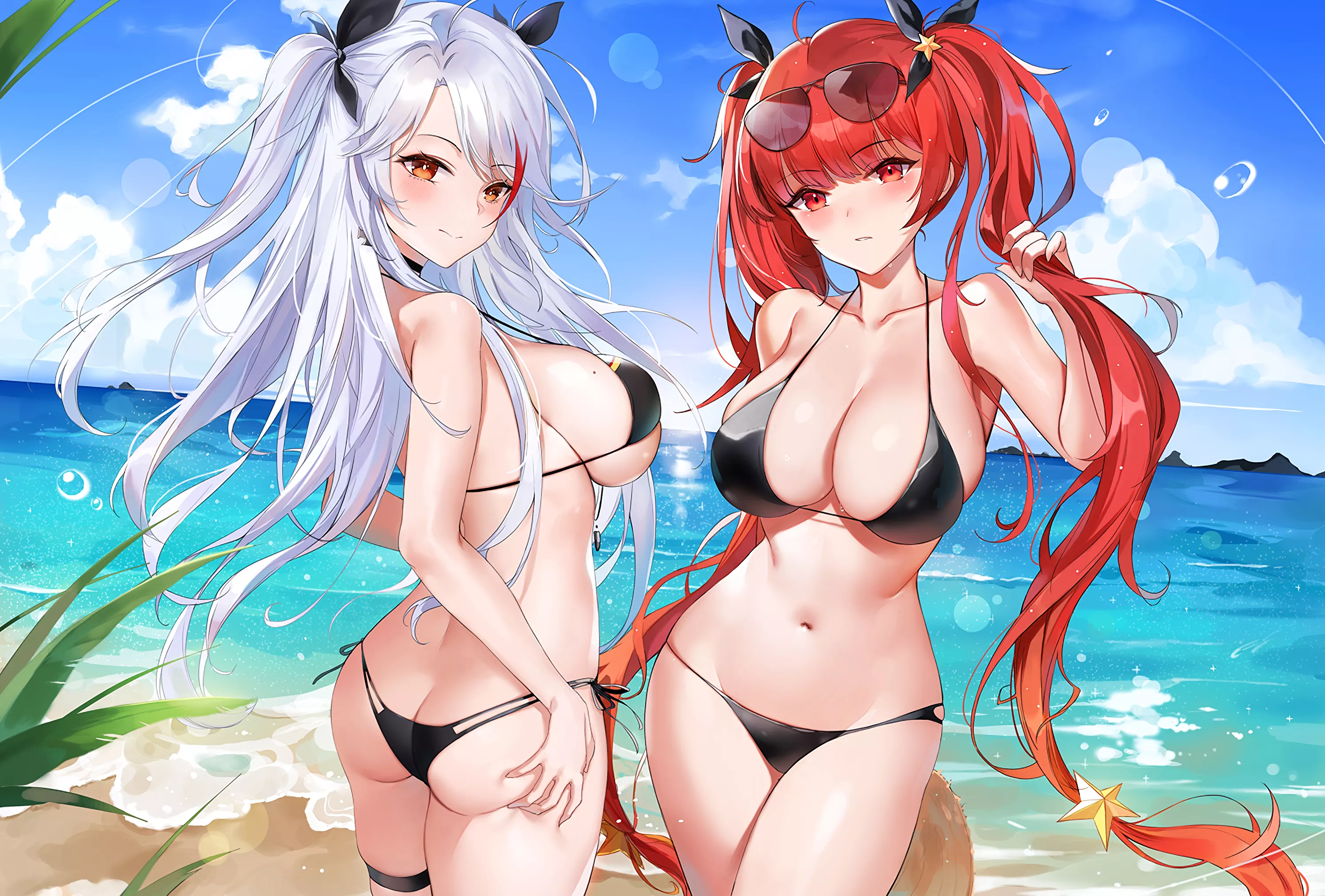 Prinz Eugen and Honolulu [Azur Lane] (3000x2030) (2560x1440 Version in comments)