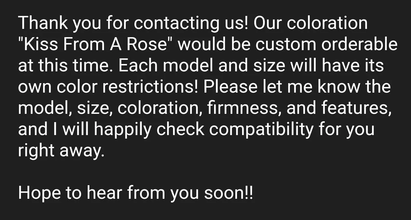 PSA: Kiss From a Rose *CAN* be customed!