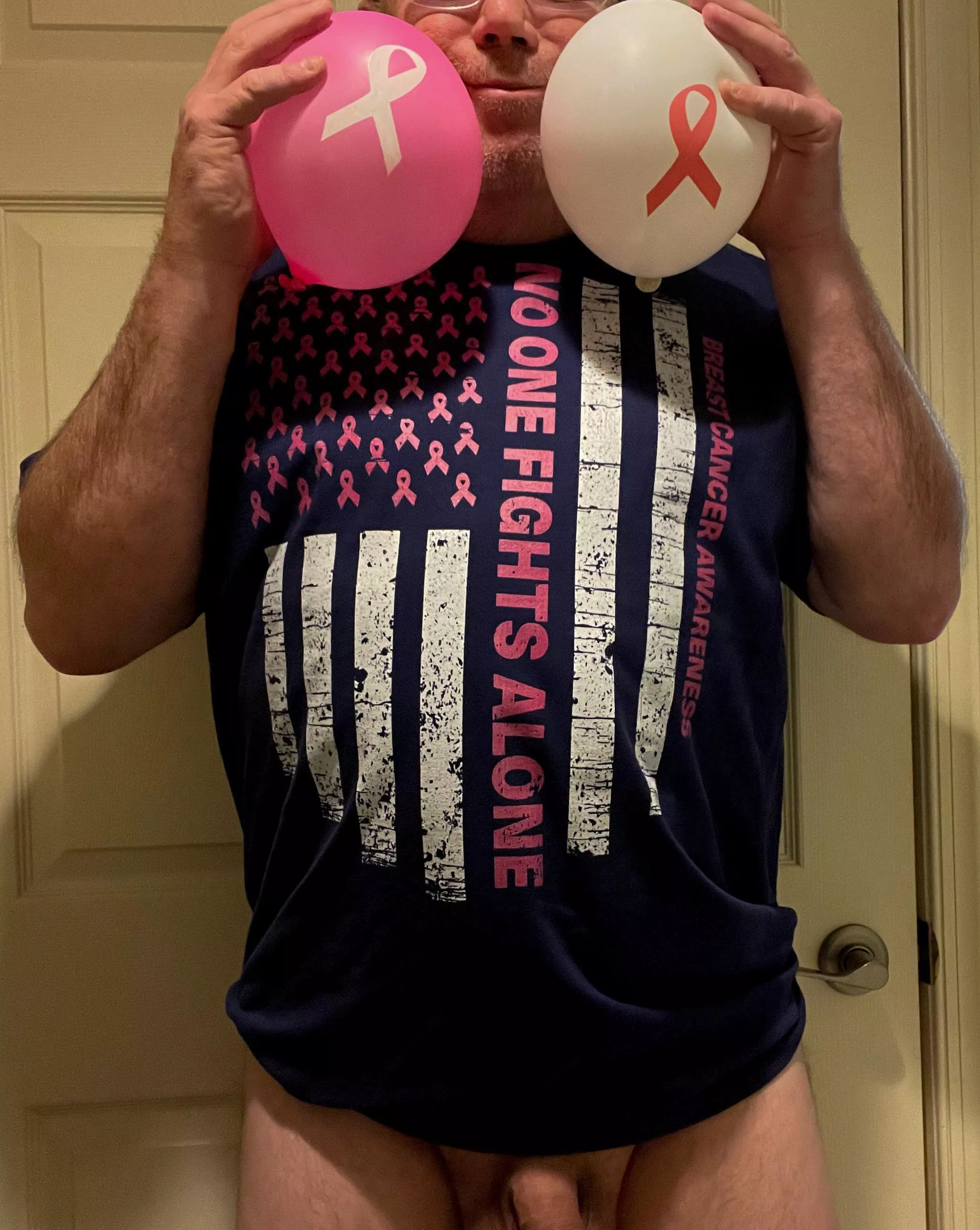 PSA Tee In Support Of A Very Important Awareness EffortðŸŽ—ðŸ’žðŸŽ— For A Little Levity, Thereâ€™s No Excuse: Woodyâ€™s Mobile Mammovan Will Be Coming To A Neighborhood Near You Soon - Balloons Included For Advertising Effect ðŸ˜