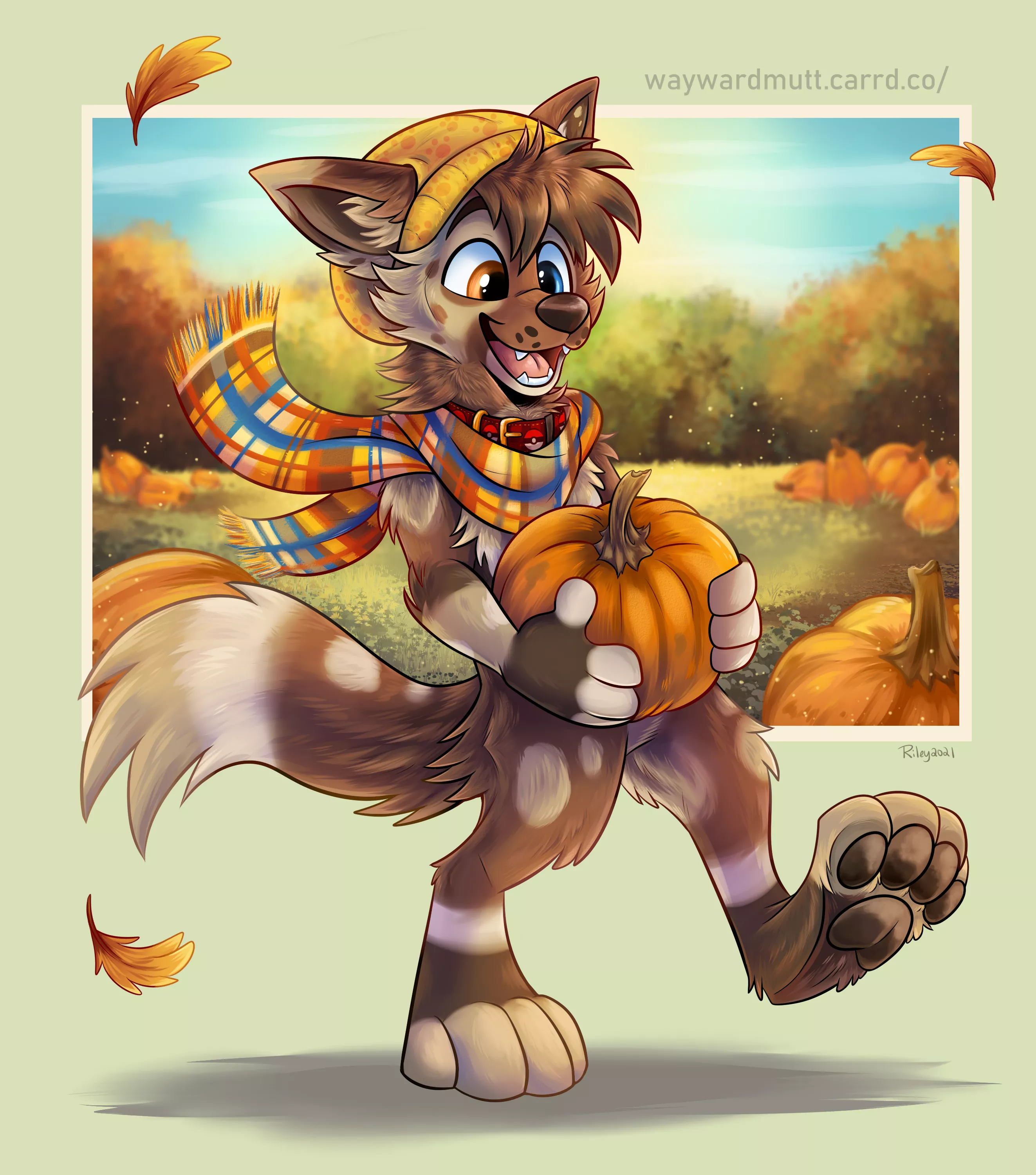 Pumpkin Pickin' (Art by me ~ @Waywardmutt on Twitter)