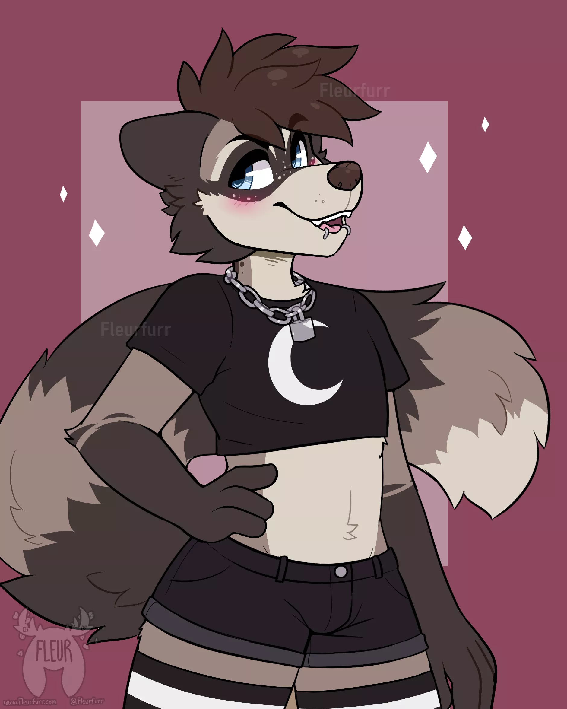 Punk Ferret (Art by me @Fleurfurr on Twitter)