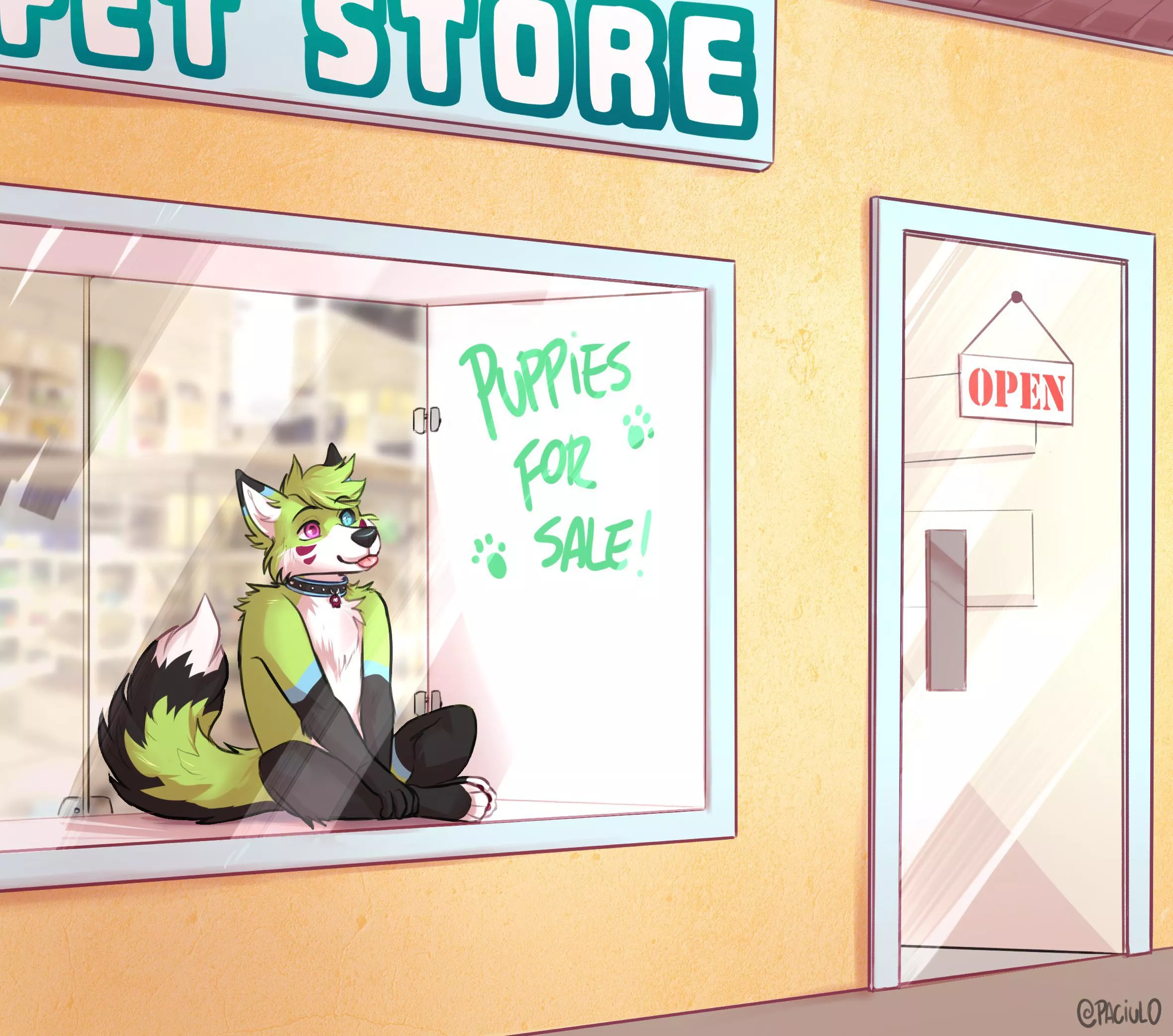 Puppies for Sale (Art by Paciulo)