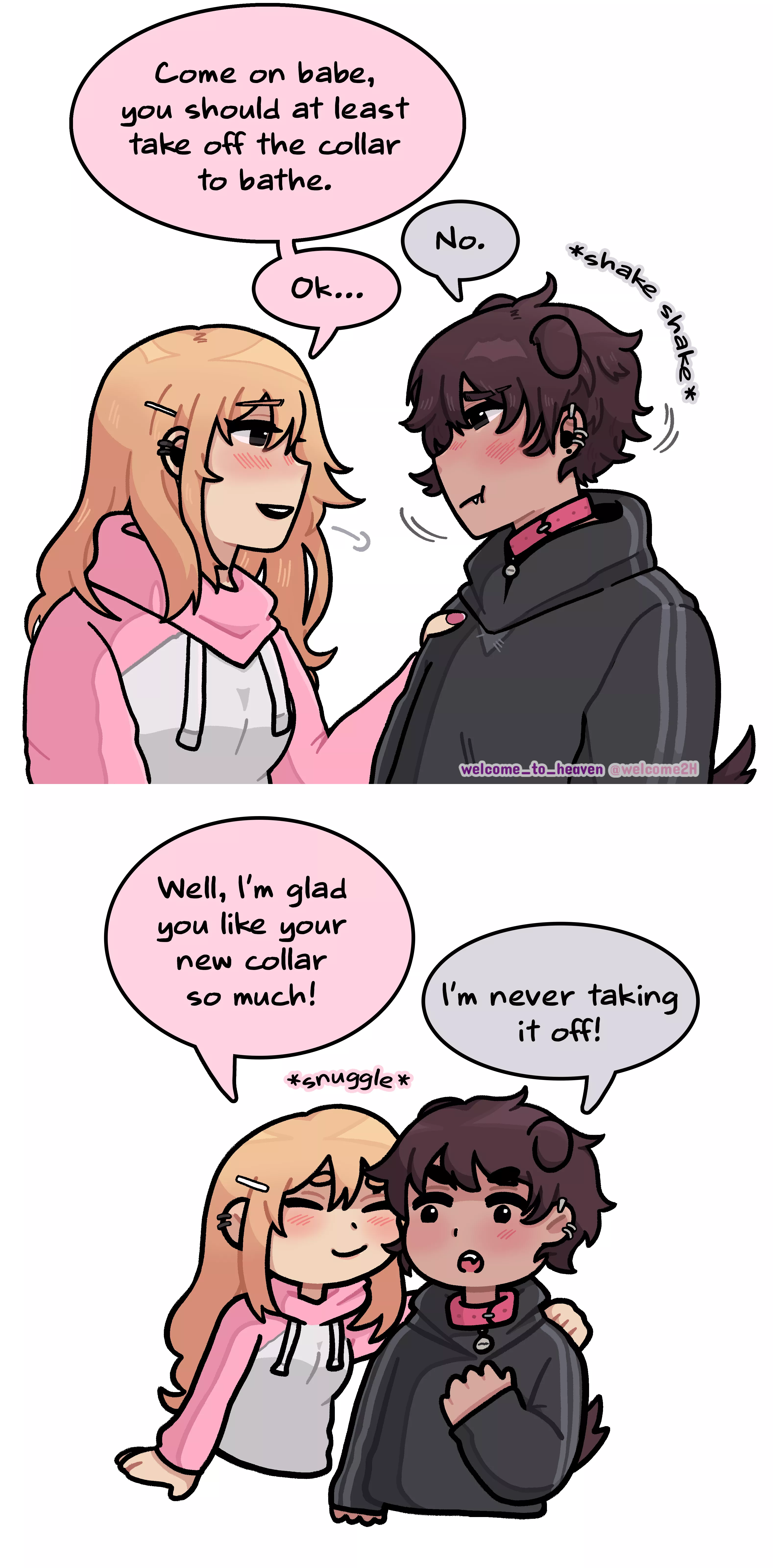 Puppy BF likes his collar a little bit too much 🐶☁️[OC]