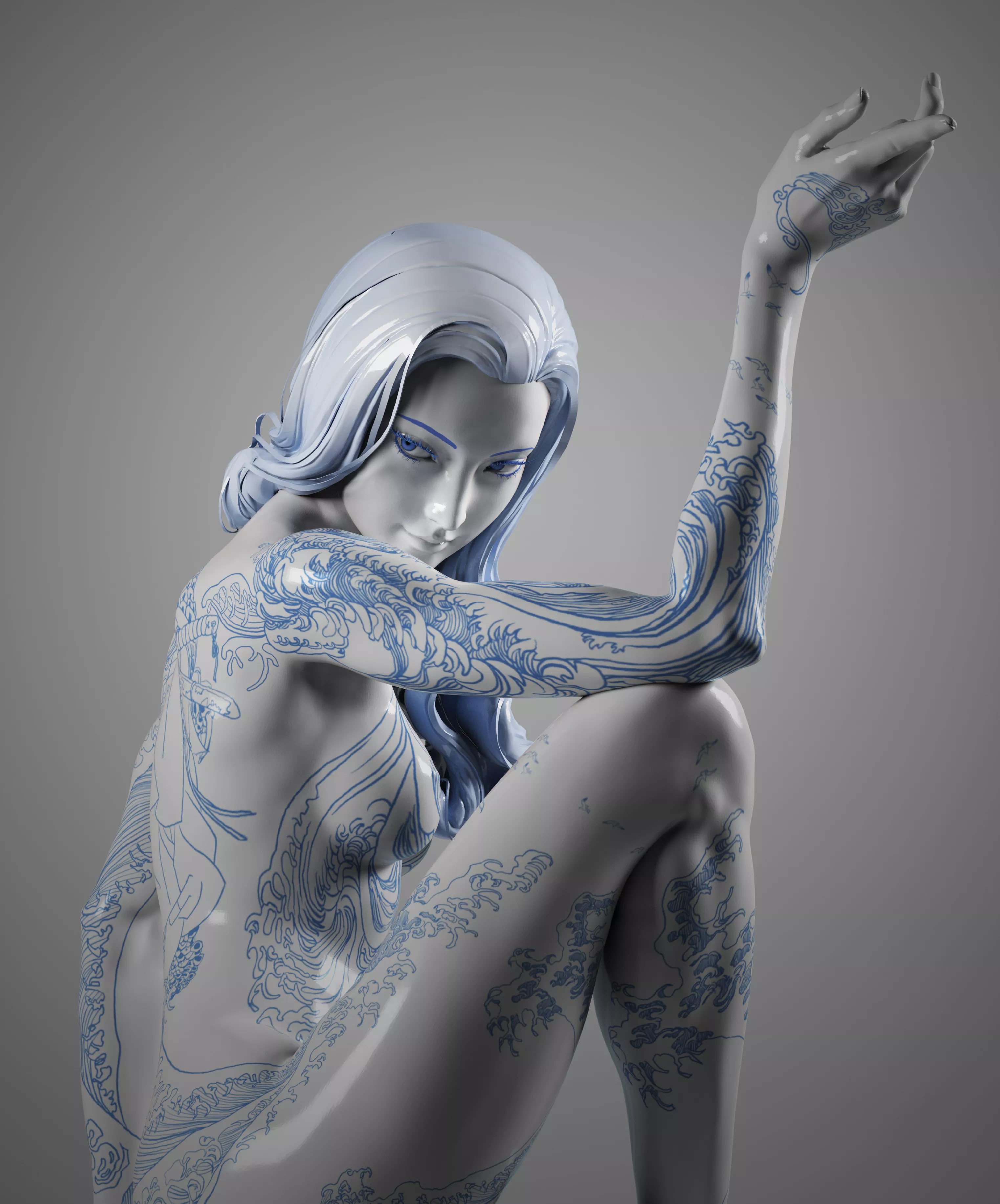 Qinghua porcelain by Qi Sheng Luo (2020)