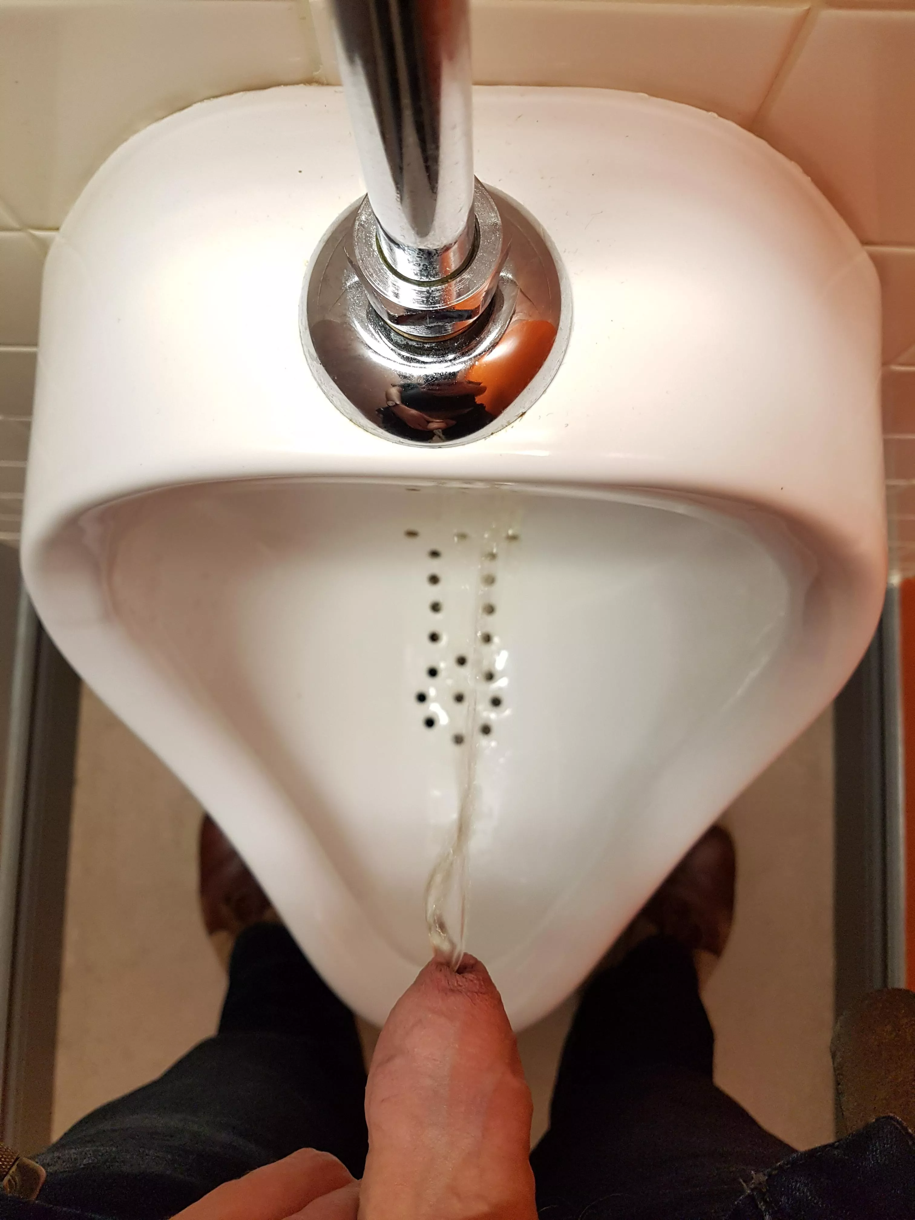 Quick piss at work