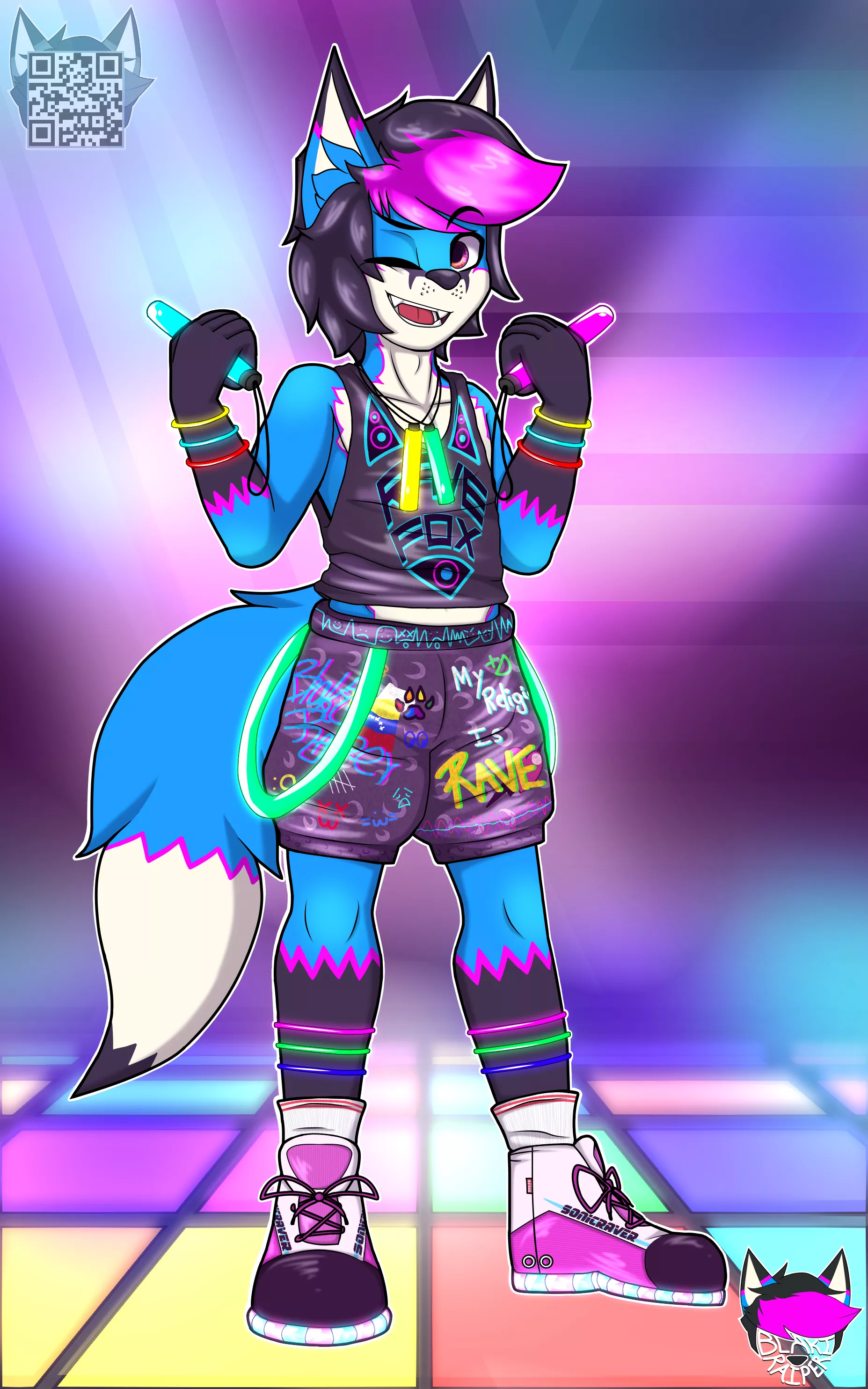 Rave Fox (By me on Twitter: BlakiRaiper)