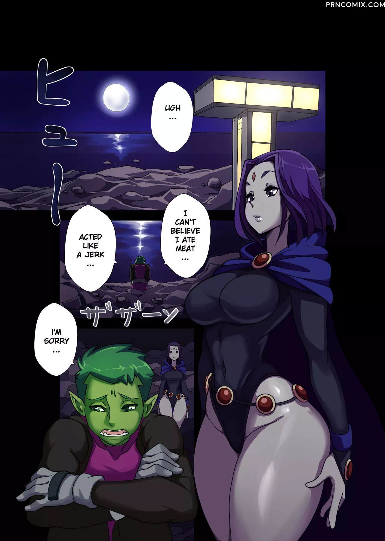 Raven Comforts Beast Boy [Nisego] (Teen Titans)