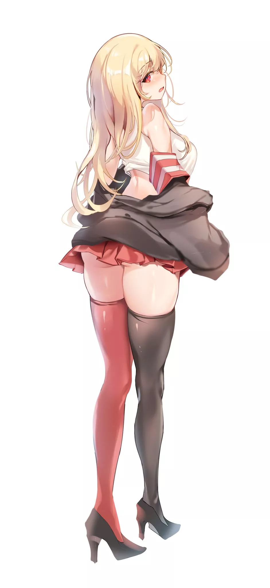 Red & black thigh-highs