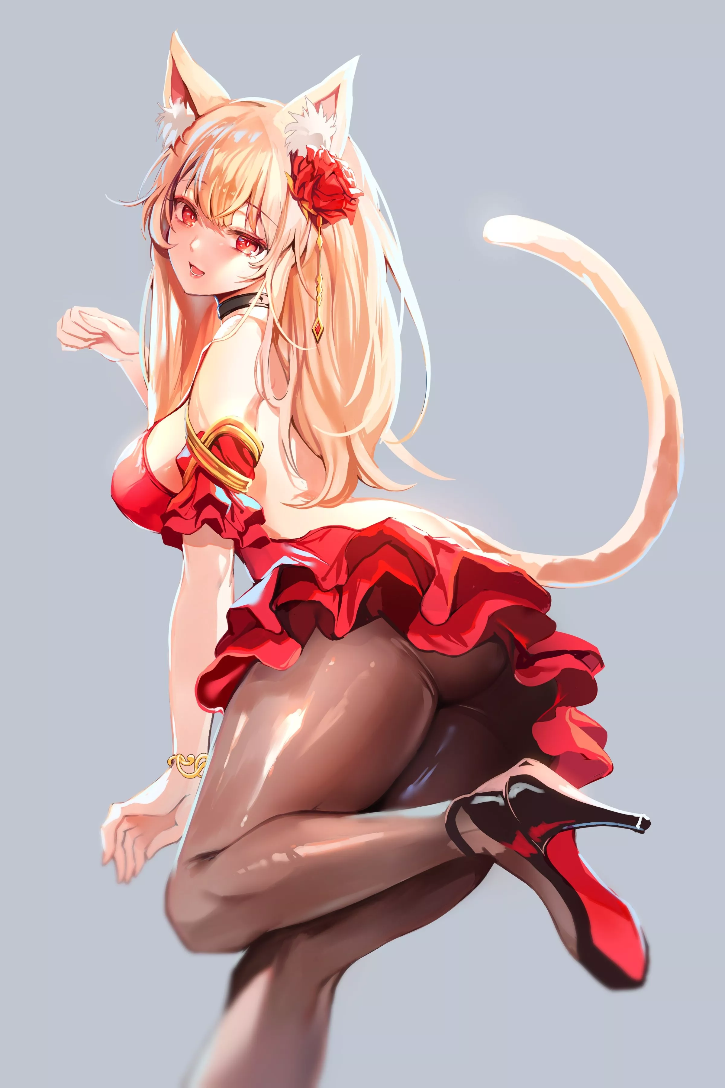 Red Dress Neko [Original]