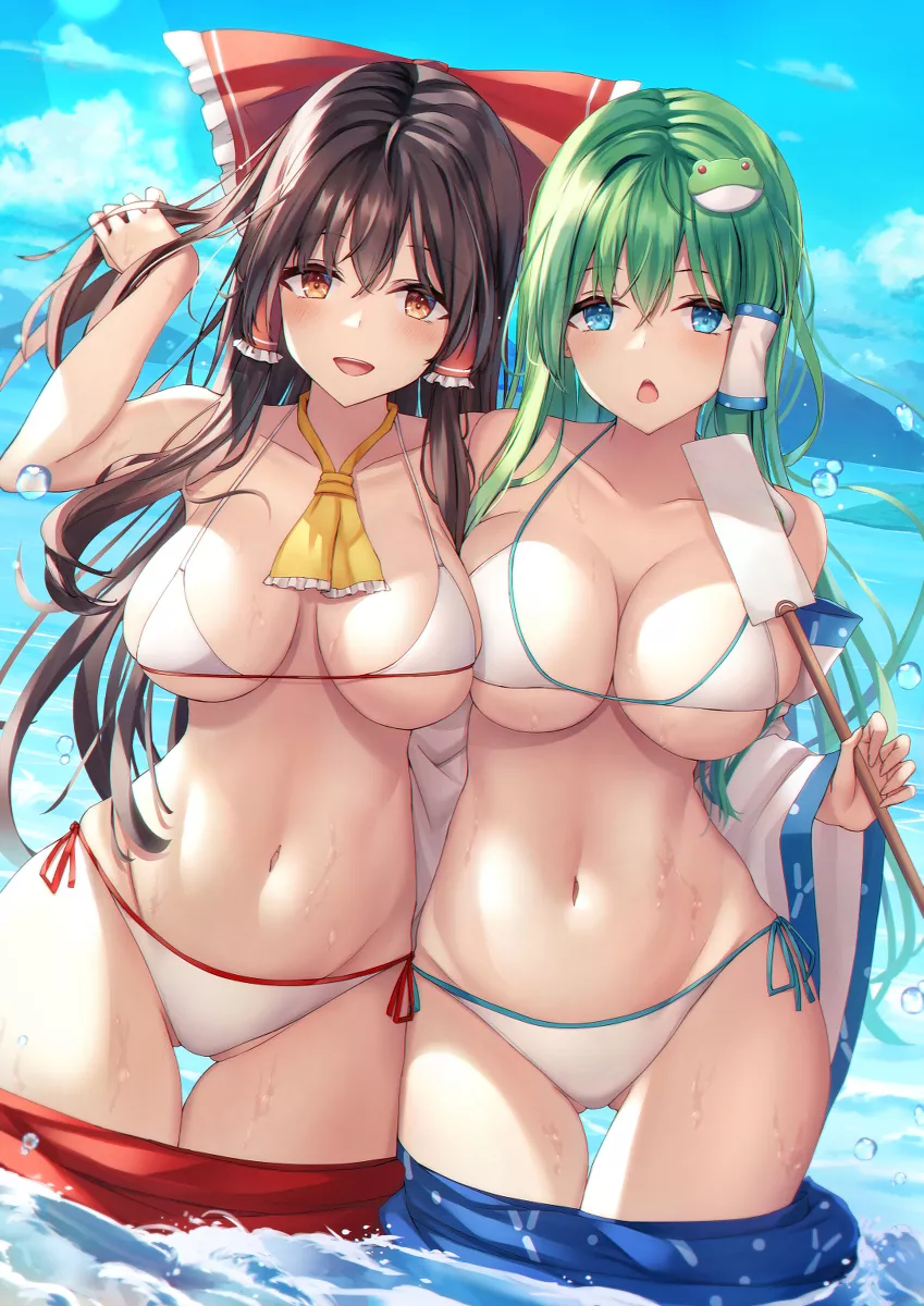 Reimu and Sanae [Touhou]