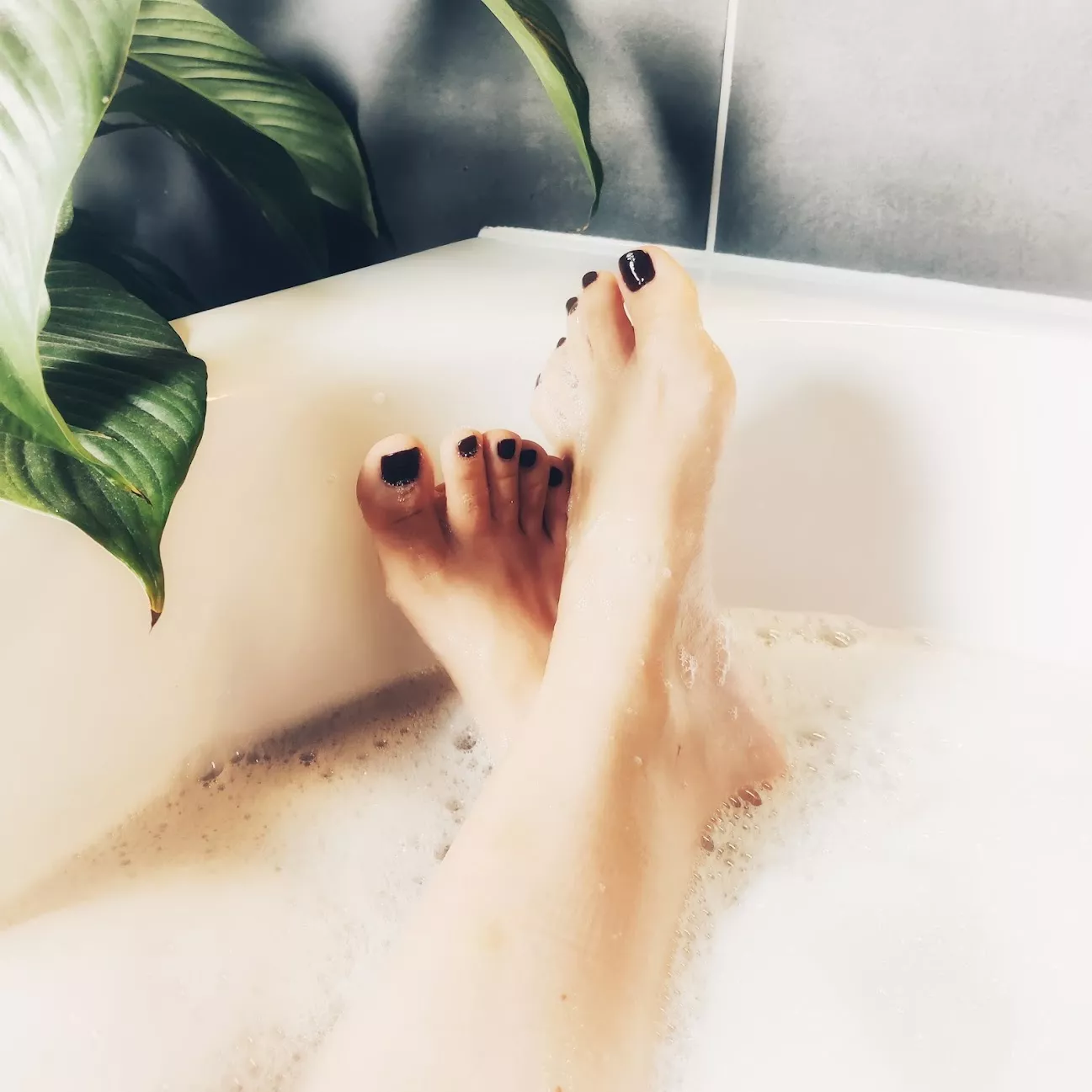 Relaxing in a warm bath