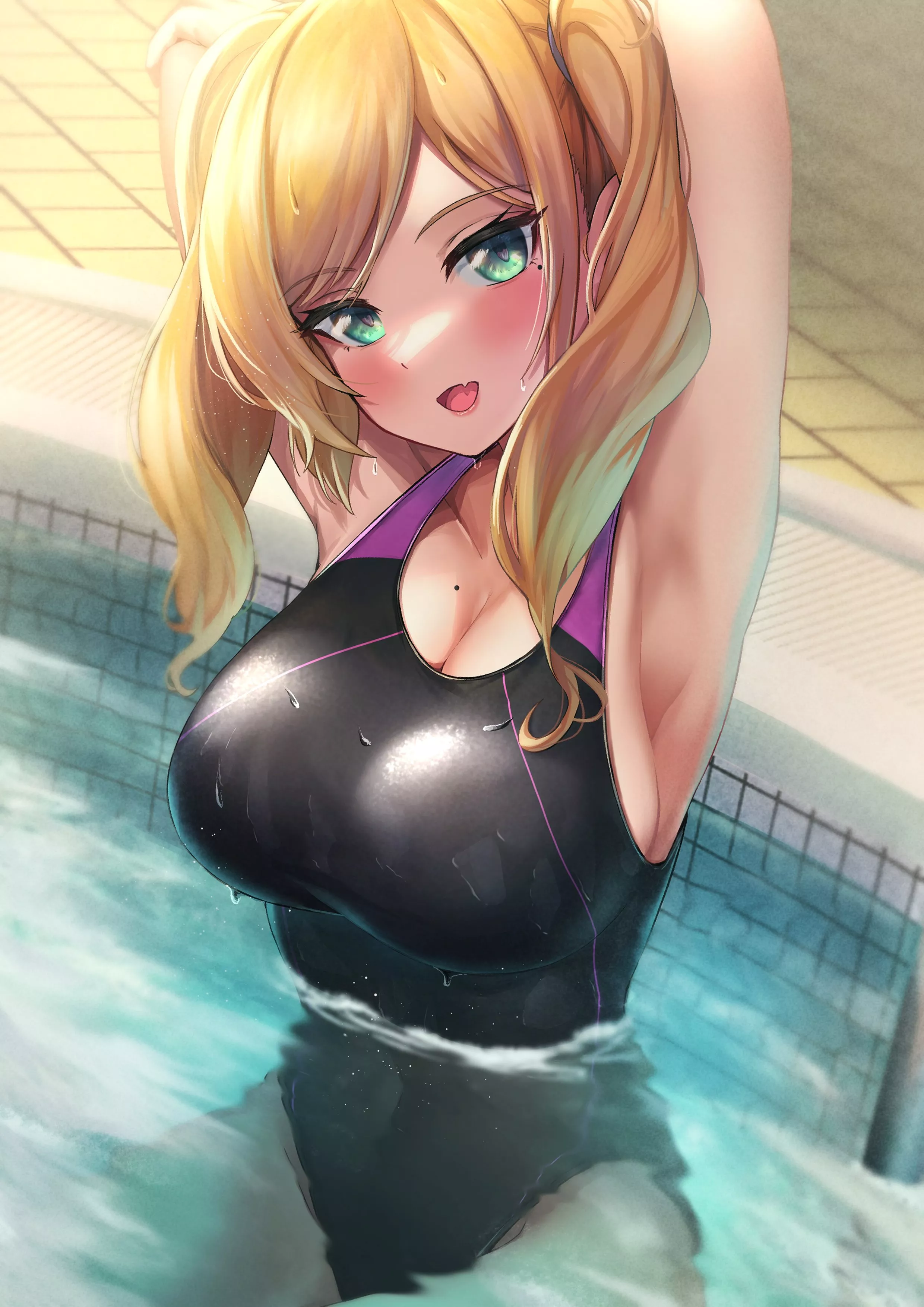 Relaxing With A Blonde Girl In A Heated Pool (Anemone Noa) [Original]