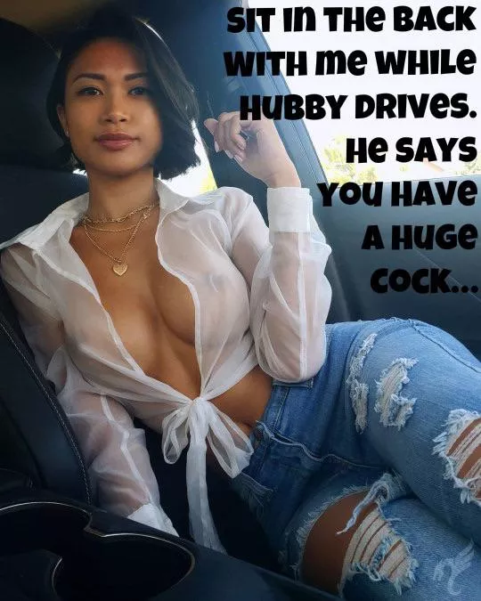 Ride in the back with me…hubby will drive…