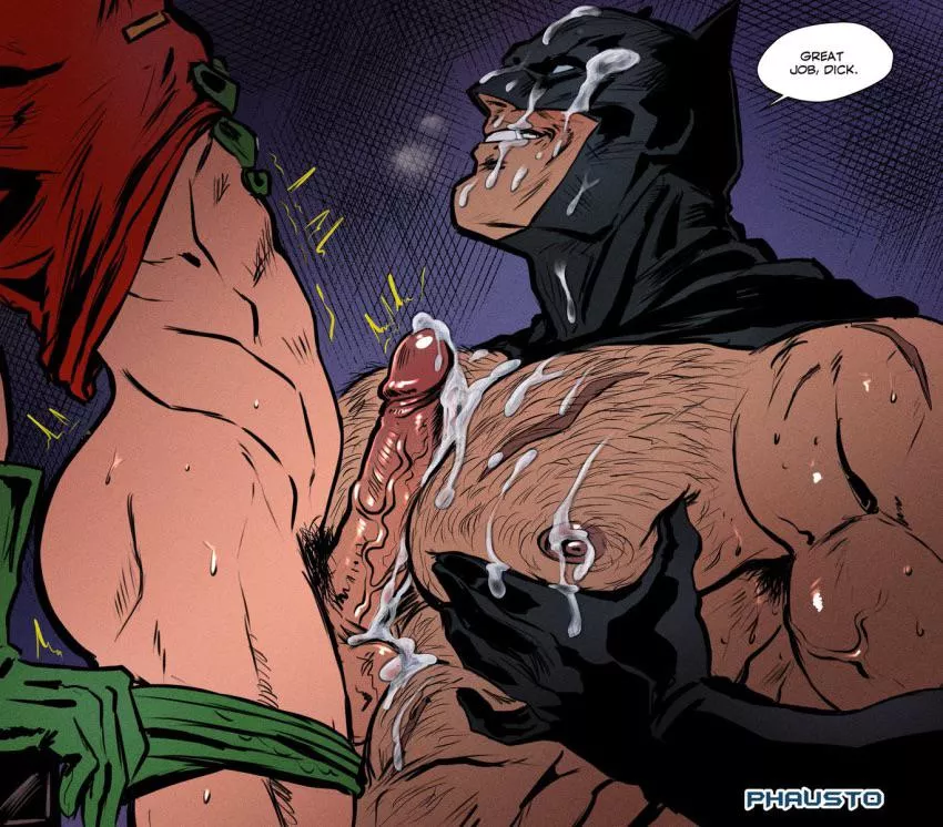 Robin serviced by Batman (Phausto)