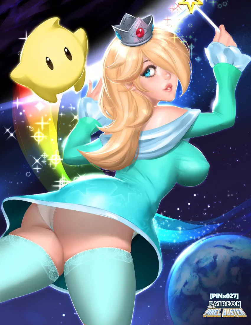 Rosalina Upskirt (ThePixelBuster) [Super Mario Galaxy]