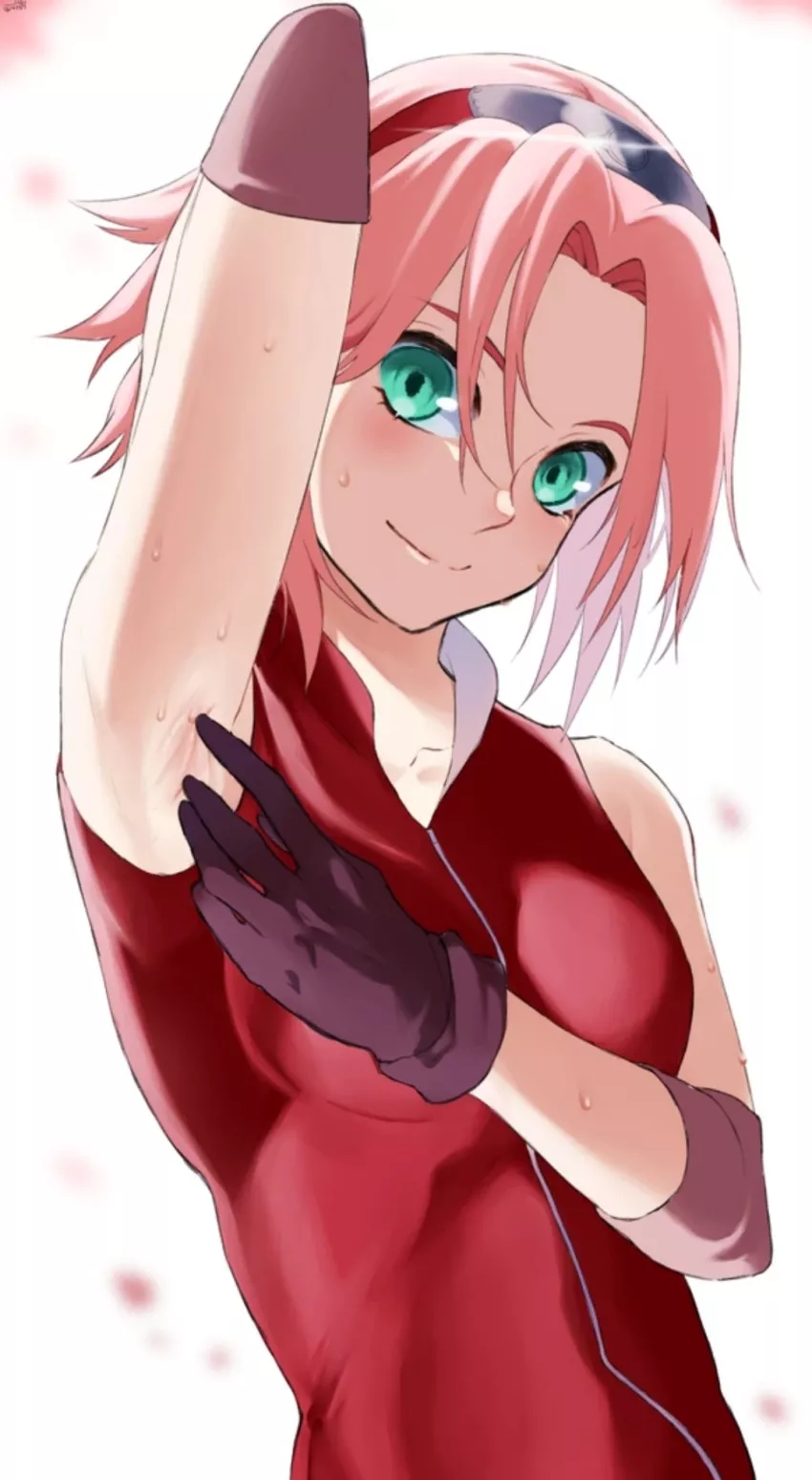 Sakura Haruno Presenting Armpits [Naruto Shippuden]