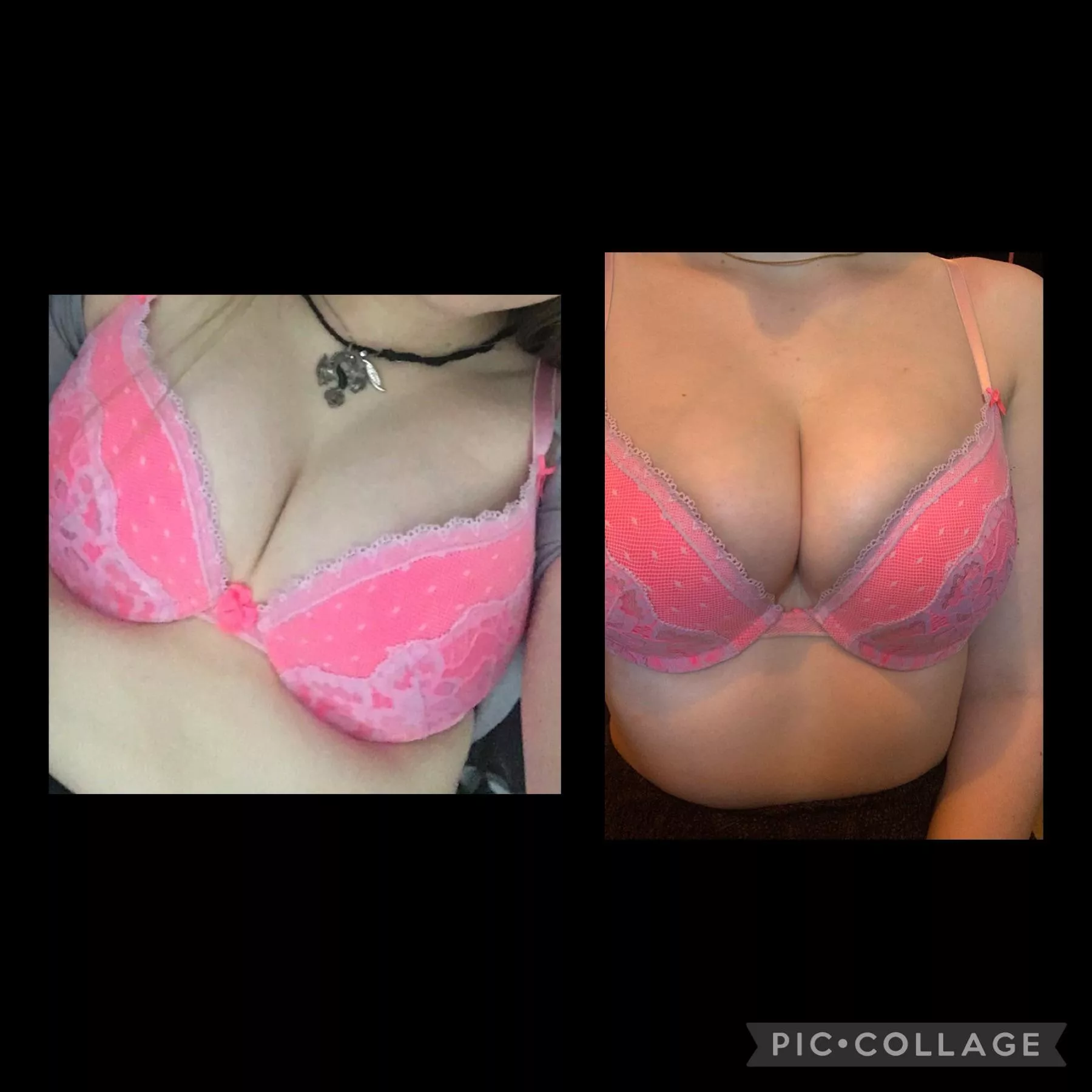 same bra but four years apart - I thought I was done growing ðŸ˜³