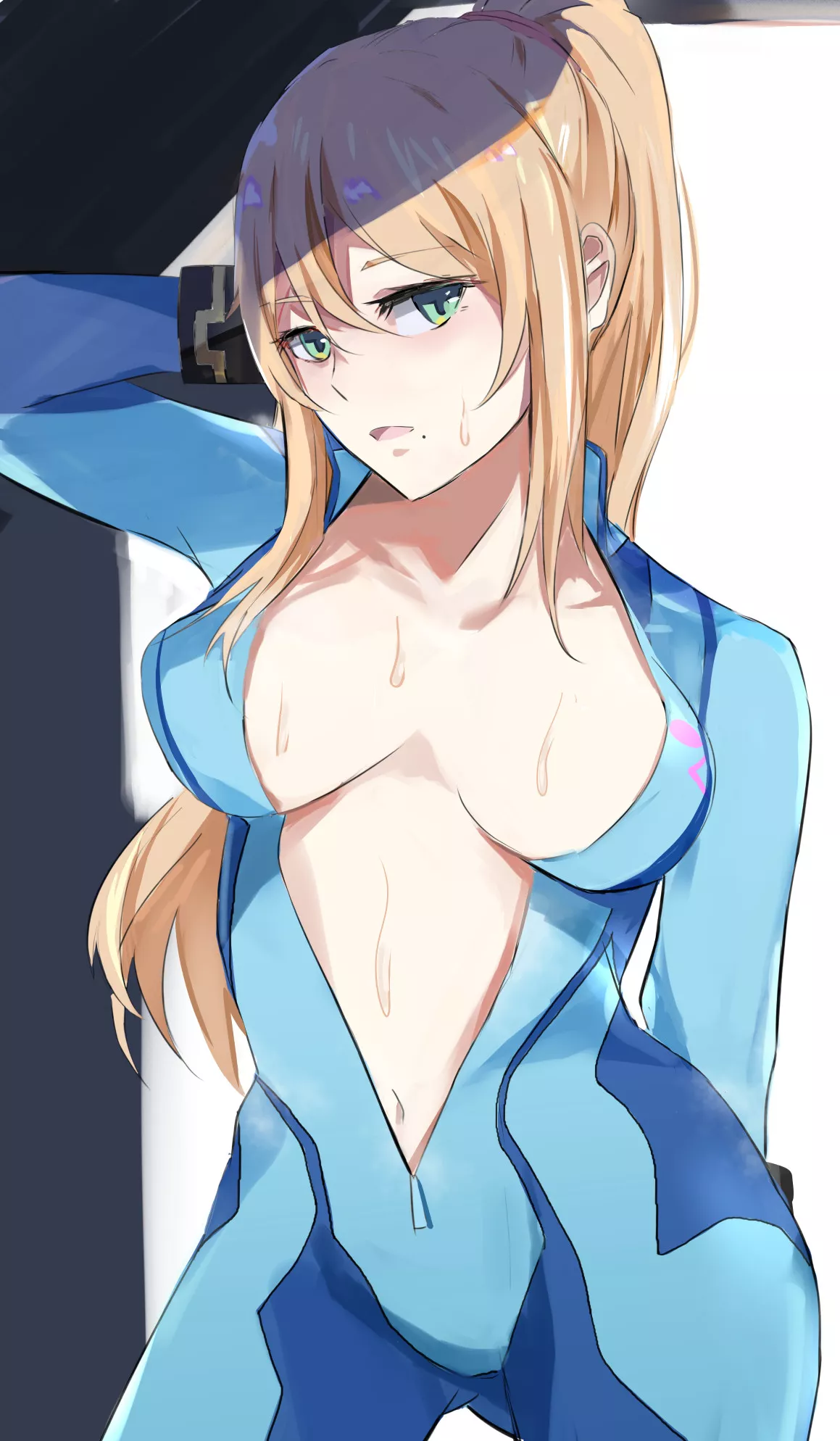 Samus Feeling Hot Unzipped Zero Suit (Tomas) [Metroid]