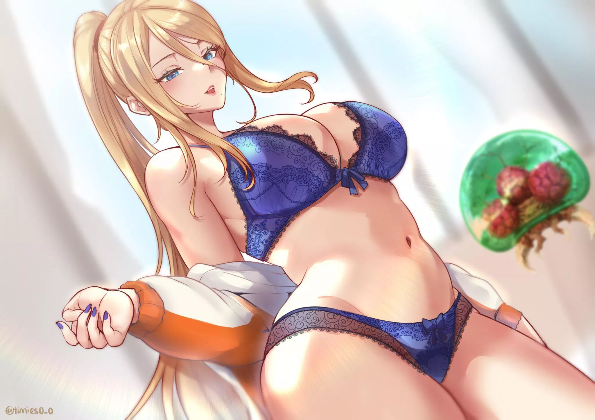 Samus in blue lace