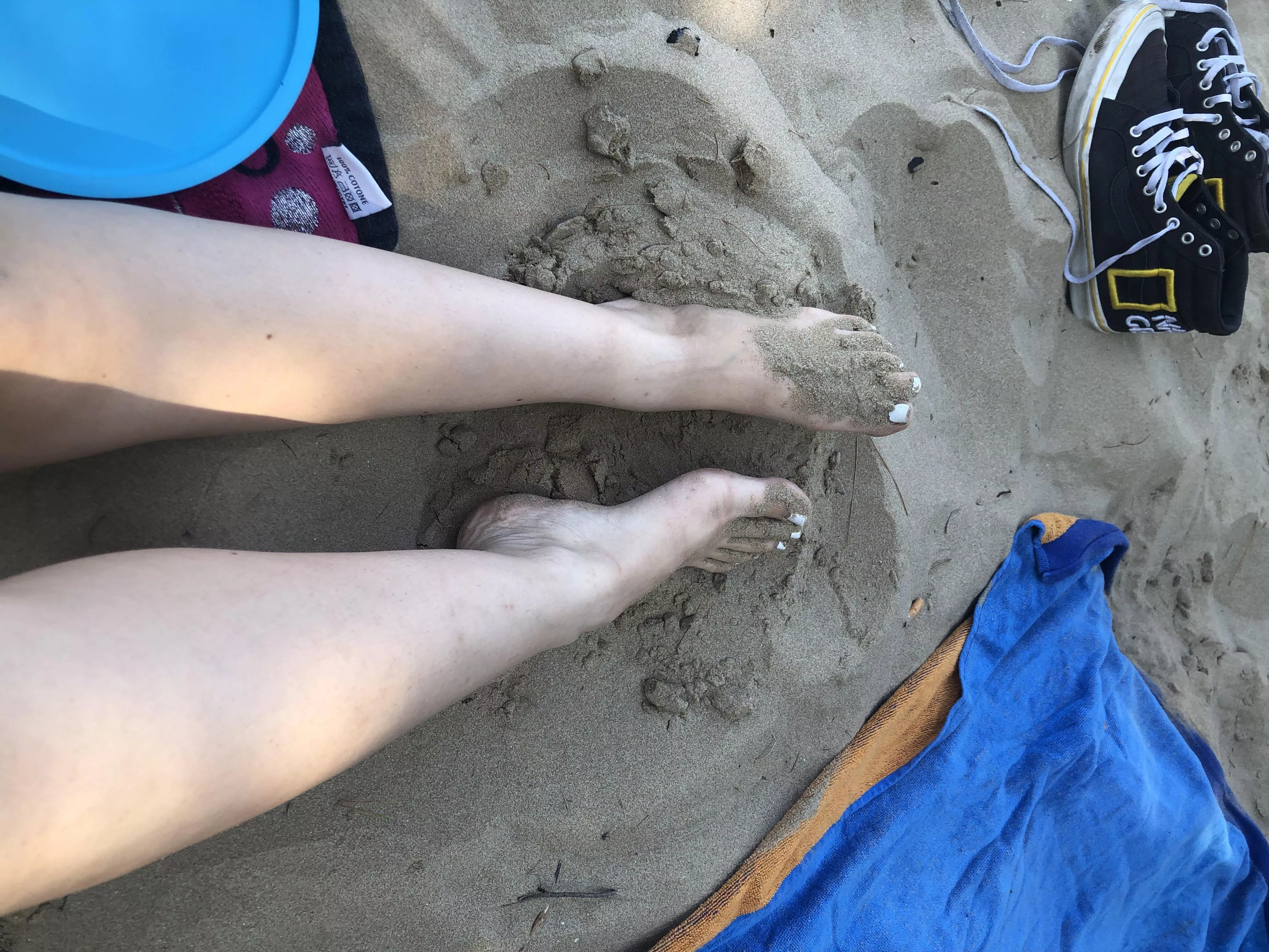 Sand is perfect to make your feet smooth. They are super soft