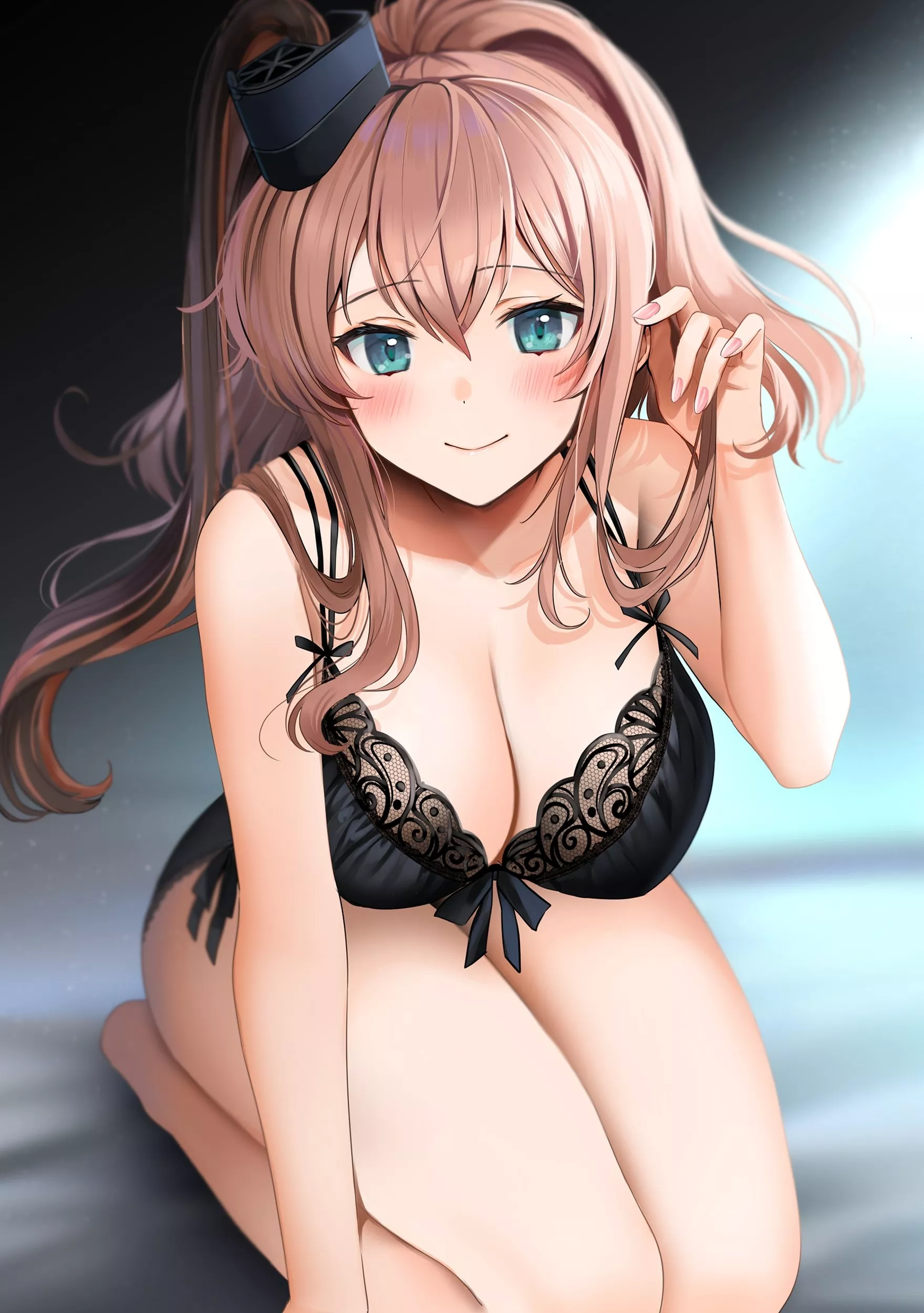 Saratoga in Black Lingerie